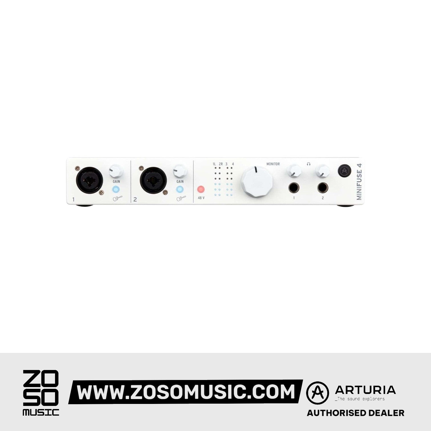 Arturia MiniFuse 4 USB-C Audio Interface - White Zoso Music