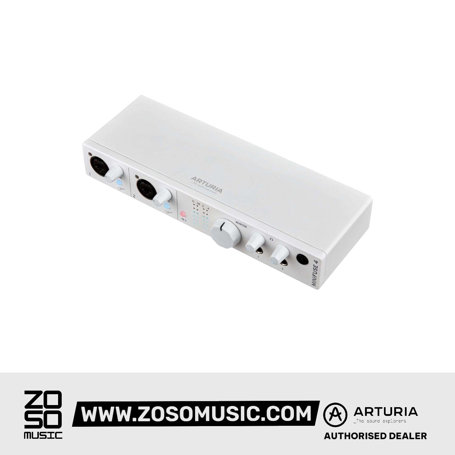Arturia MiniFuse 4 USB-C Audio Interface - White Zoso Music