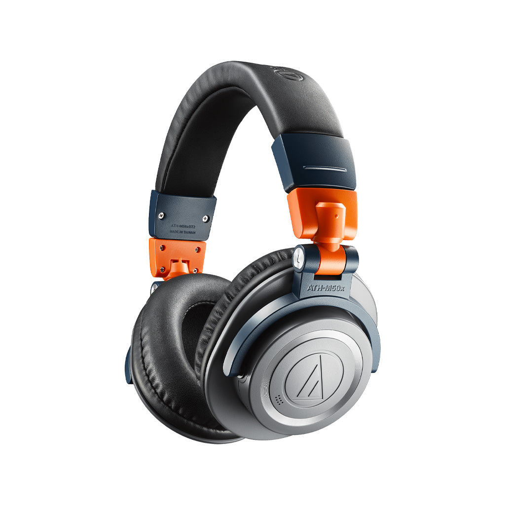Audio-Technica ATH-M50xBT2LAB Wireless/Wired Monitor Headphones Blue Orange Limited Edition | Zoso Music Sdn Bhd