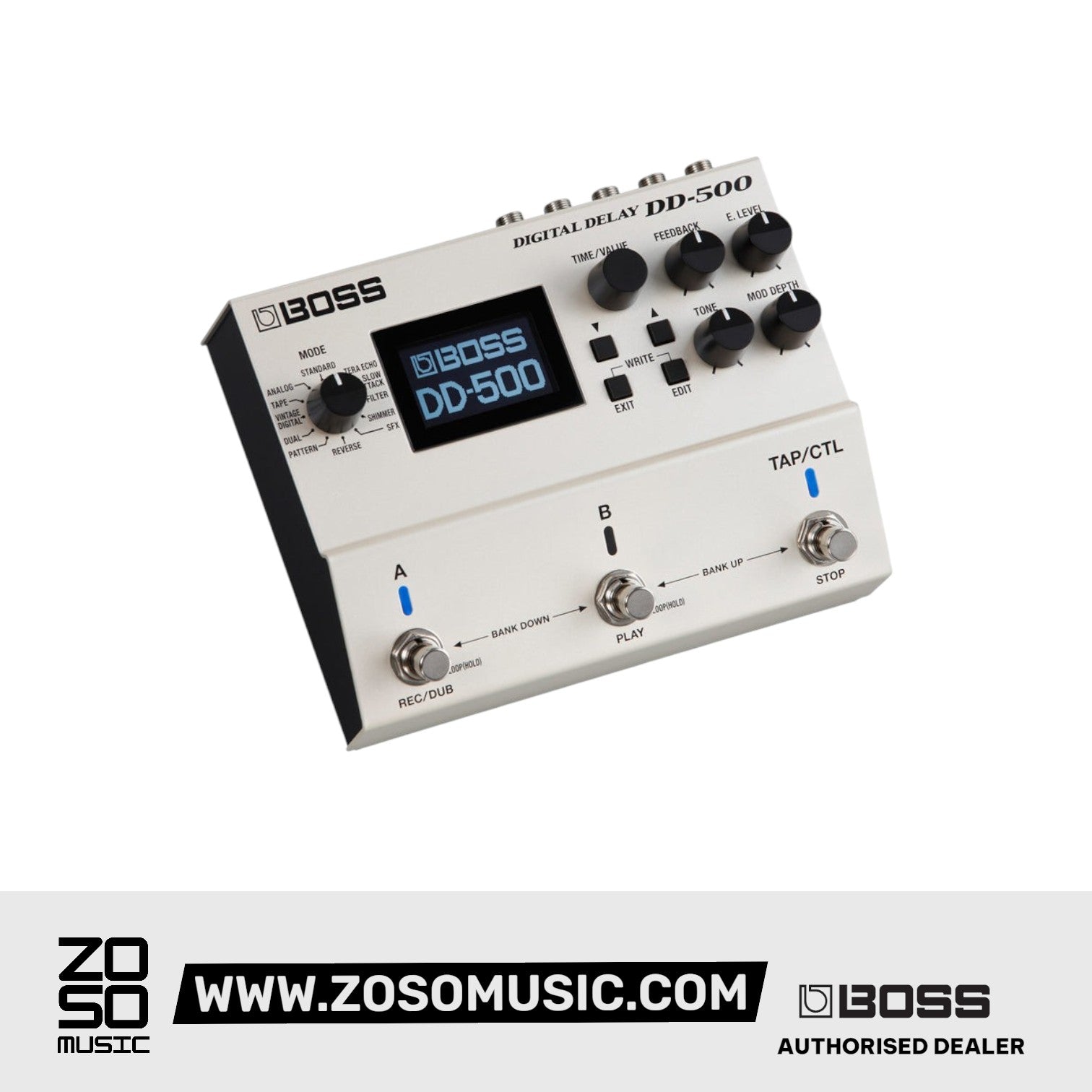 Boss DD-500 Digital Delay Guitar Effects Pedal |  BOSS |  EFFECTS |  Zoso Music