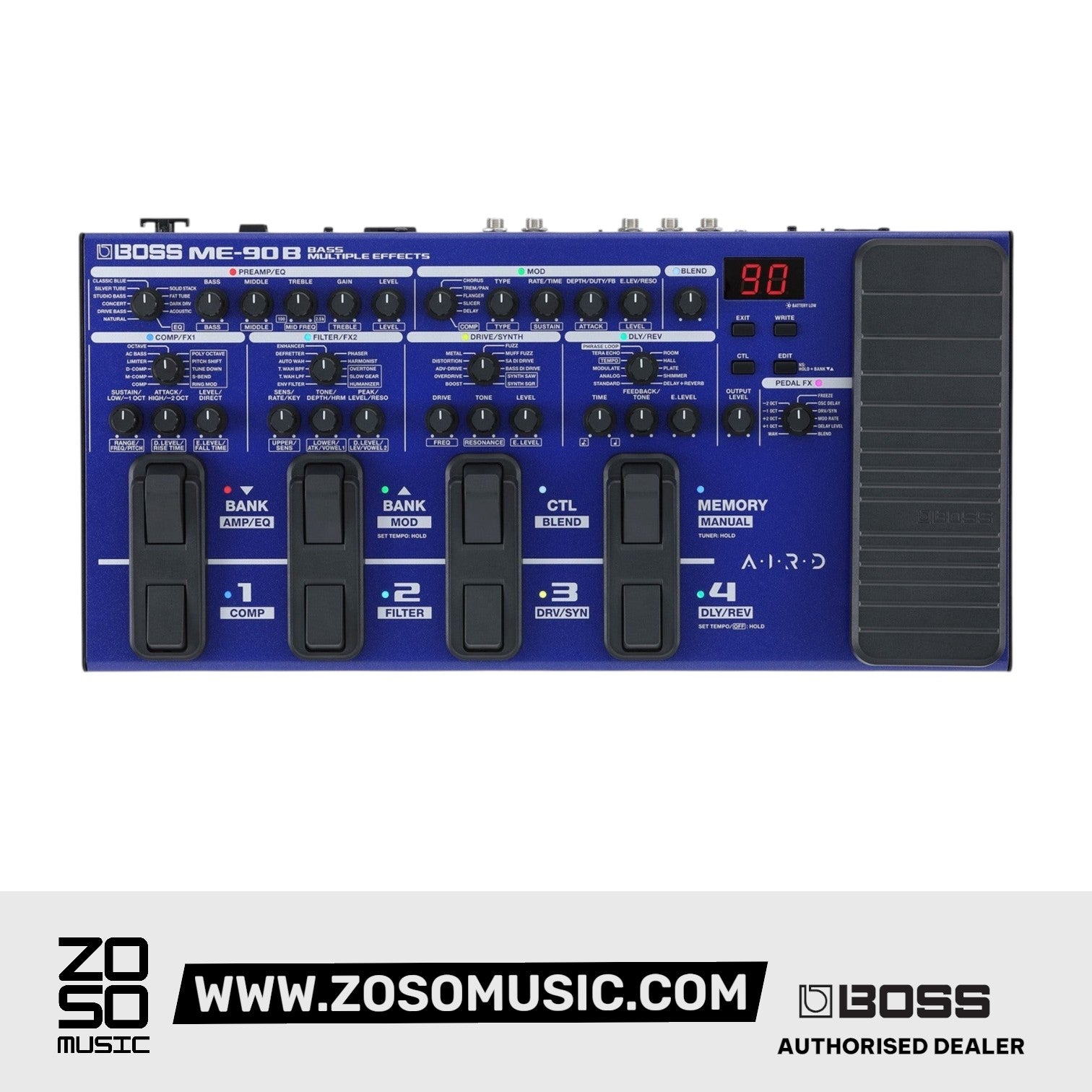 Boss ME-90B Bass Multi-effects Processor | Zoso Music Sdn Bhd
