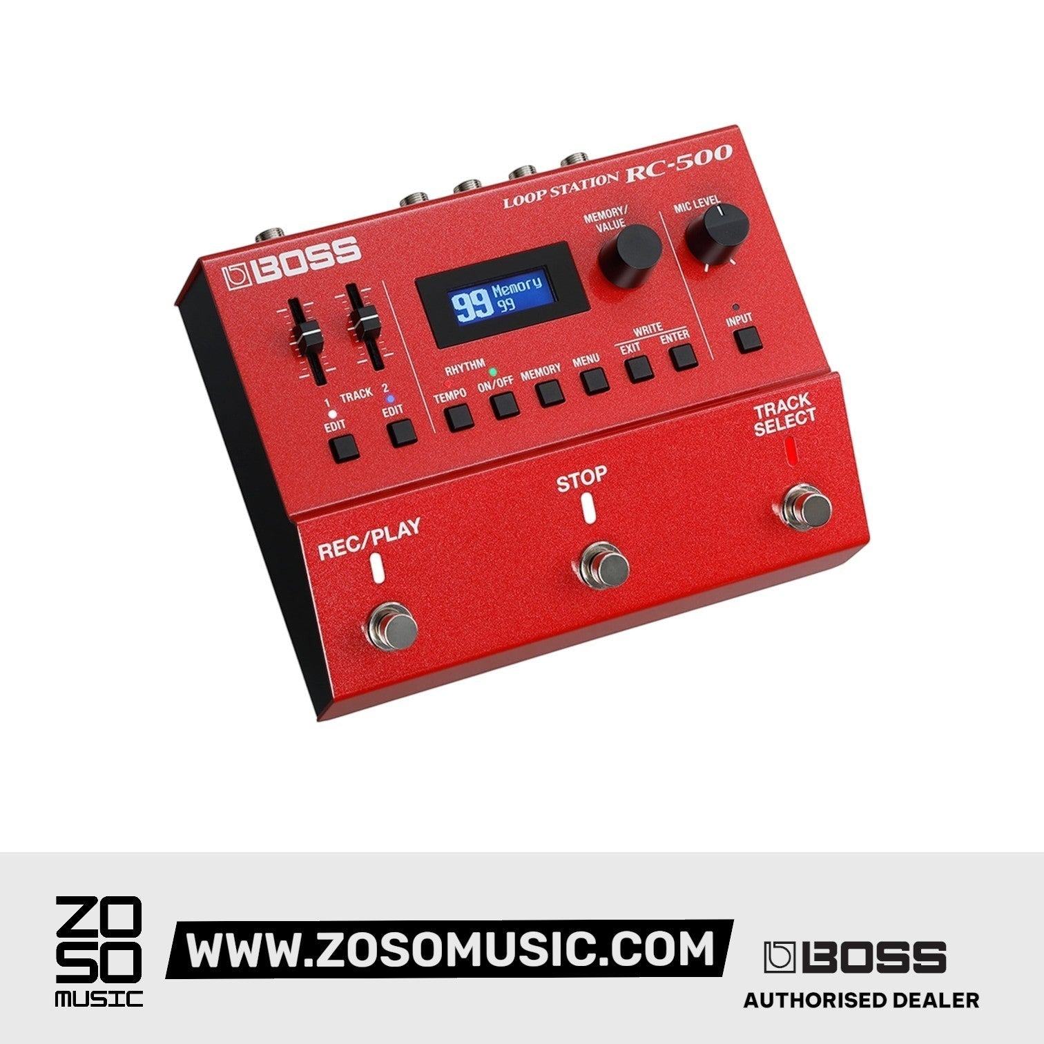 Boss RC-500 Loop Station Compact Phrase Recorder Pedal |  BOSS |  SUSTAIN PEDALS |  Zoso Music