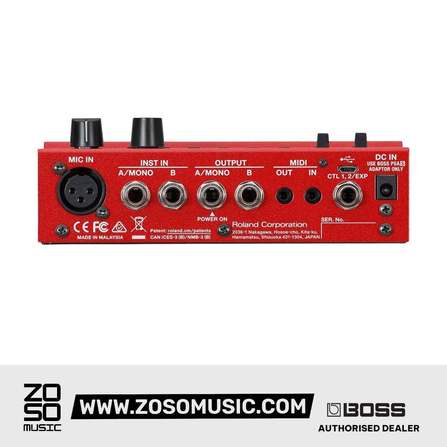 Boss RC-500 Loop Station Compact Phrase Recorder Pedal |  BOSS |  SUSTAIN PEDALS |  Zoso Music