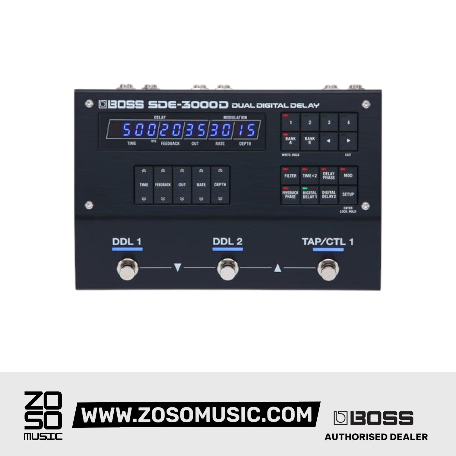 Boss SDE-3000D Dual Digital Delay Pedal | Zoso Music Sdn Bhd