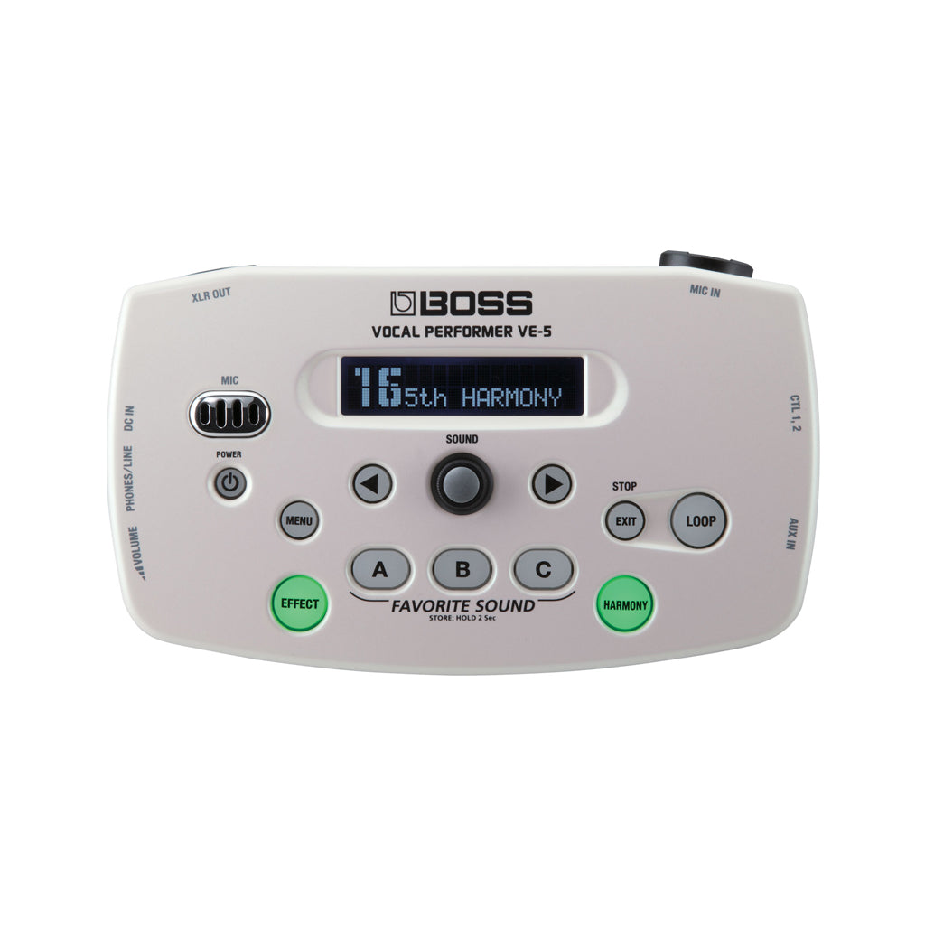 Boss VE-5 Vocal Effects Processor - White | Zoso Music Sdn Bhd