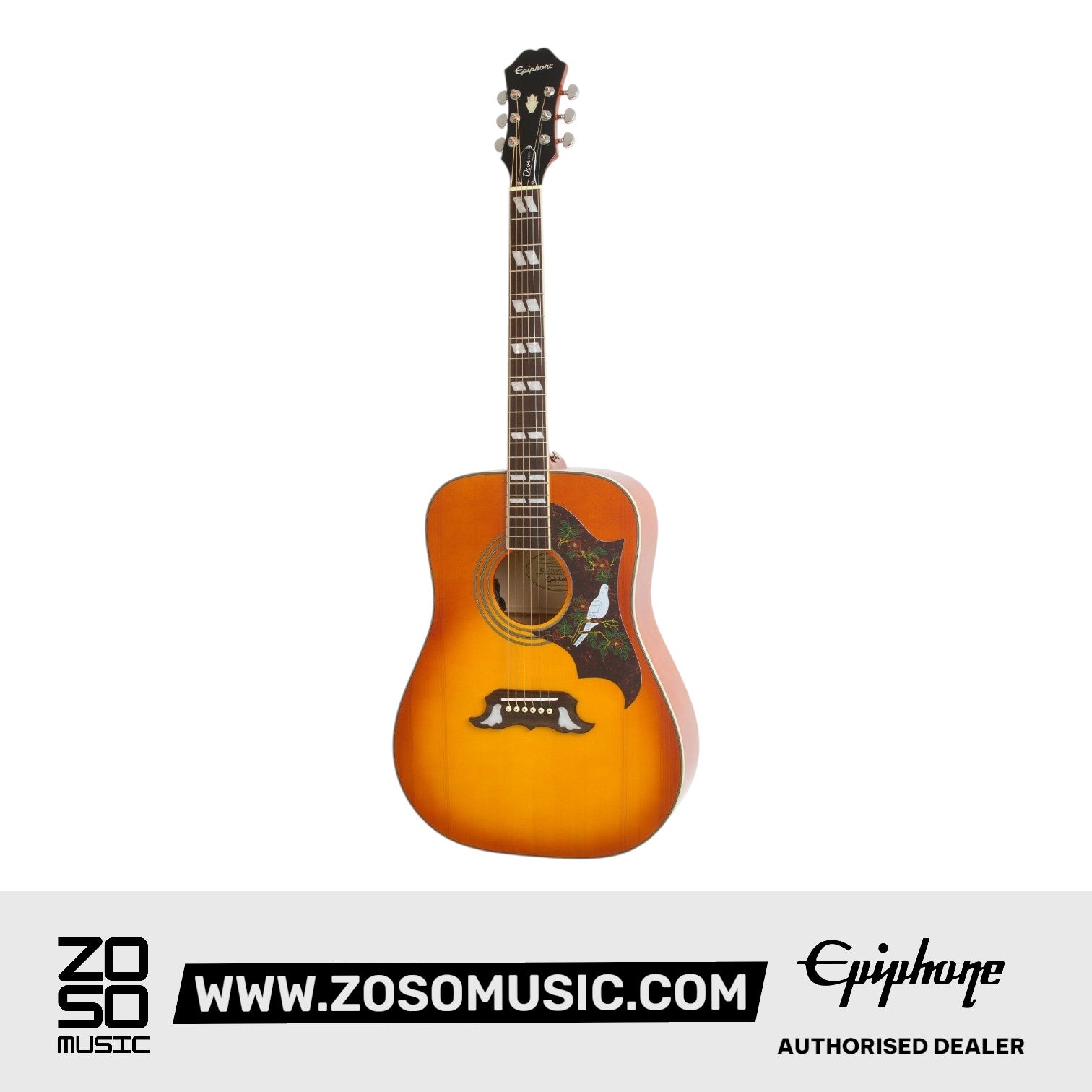 Epiphone EEDVVBNH1 Dove Studio Acoustic-Electric Guitar - Violinburst |  EPIPHONE |  ACOUSTIC GUITAR |  Zoso Music