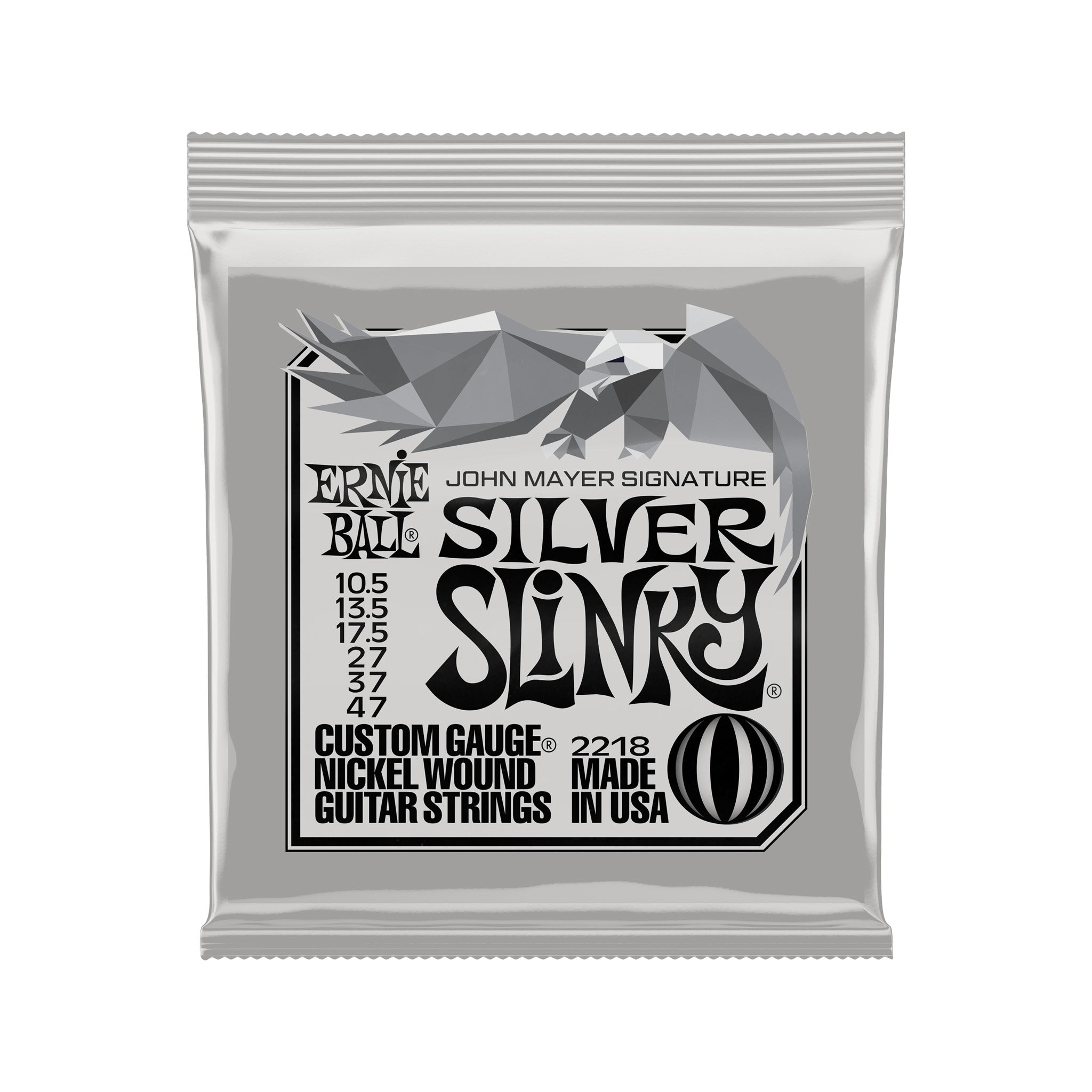 Ernie Ball John Mayer Silver Slinky Nickel Wound Electric Guitar Strings, 10.5-47 | Zoso Music Sdn Bhd