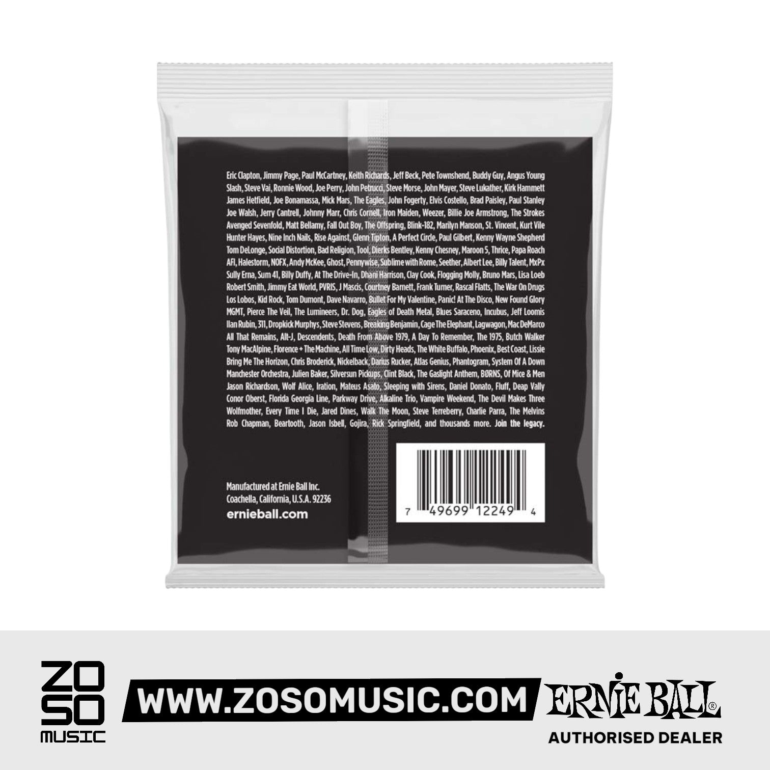 Ernie Ball Extra Slinky Stainless Steel Wound Electric Guitar Strings, 8-38 |  ERNIE BALL |  STRINGS-ELECTRIC GUITAR |  Zoso Music