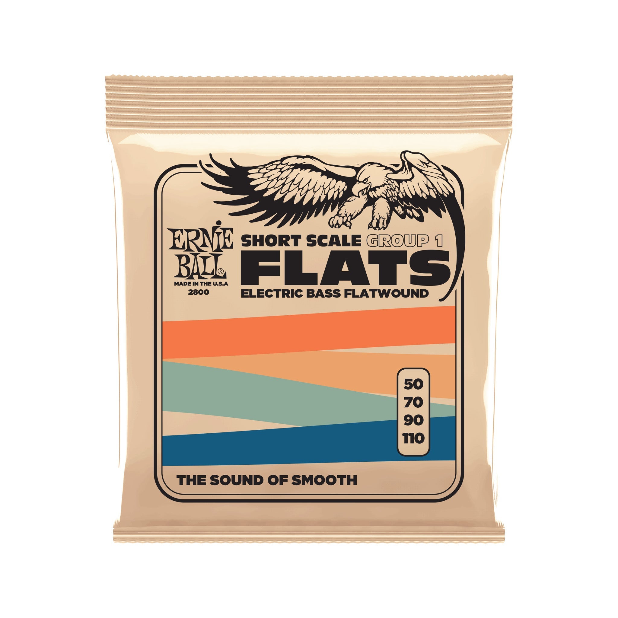 Ernie Ball Short Scale Flatwound Group 1 Electric Bass Strings, 50-110 | Zoso Music Sdn Bhd