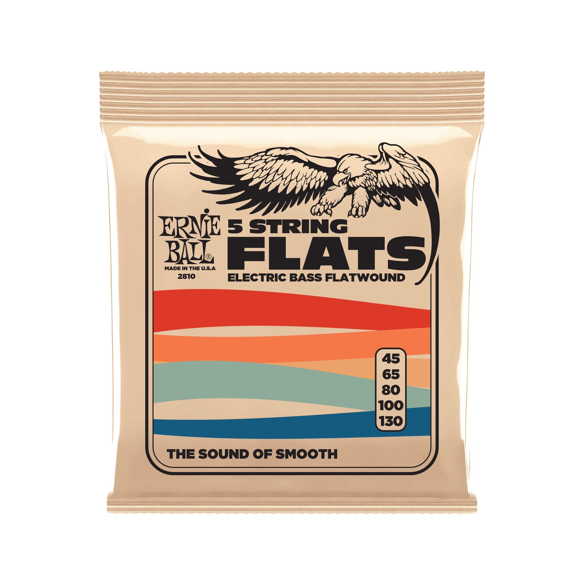 Ernie Ball Flatwound 5-String Electric Bass Strings, 45-130 | Zoso Music Sdn Bhd