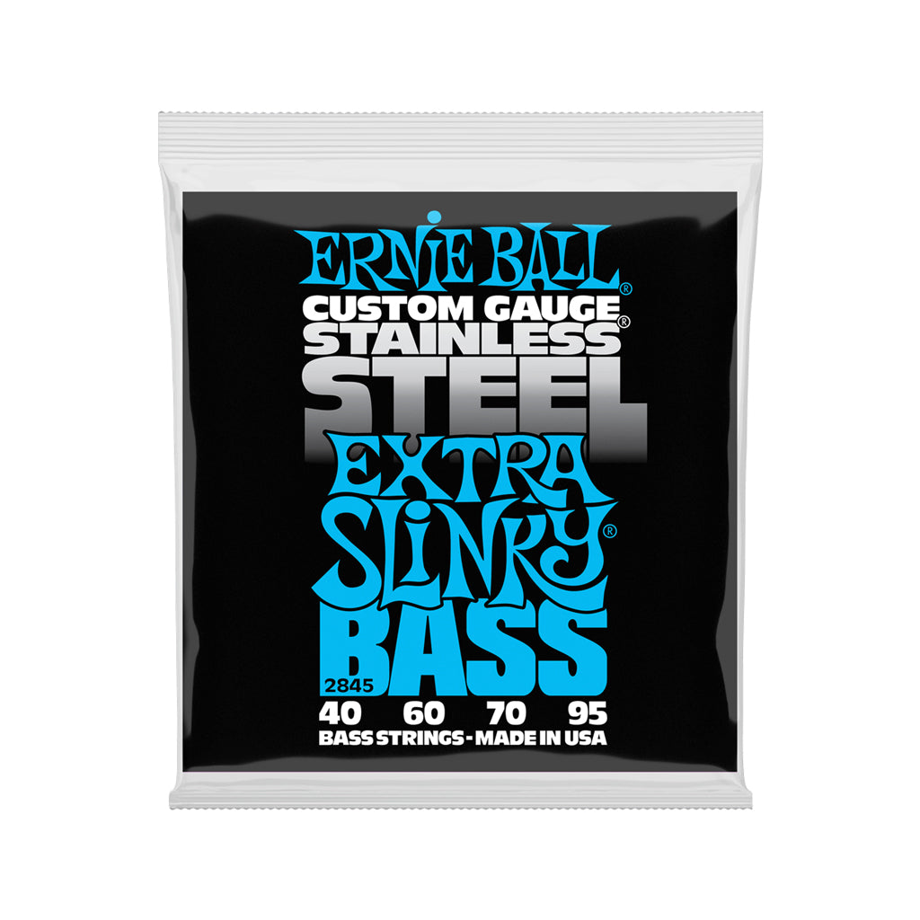 Ernie Ball Extra Slinky Stainless Steel Electric Bass Strings, 40-95 | Zoso Music Sdn Bhd