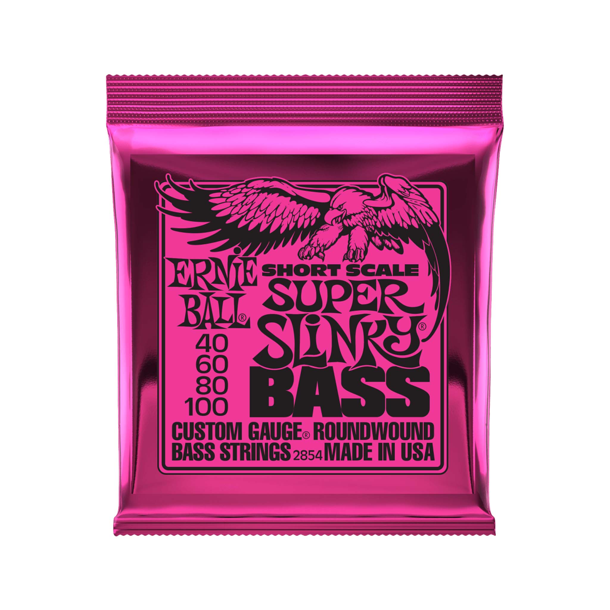 Ernie Ball Super Slinky Nickel Wound Short Scale Bass Strings, 40-100 | Zoso Music Sdn Bhd