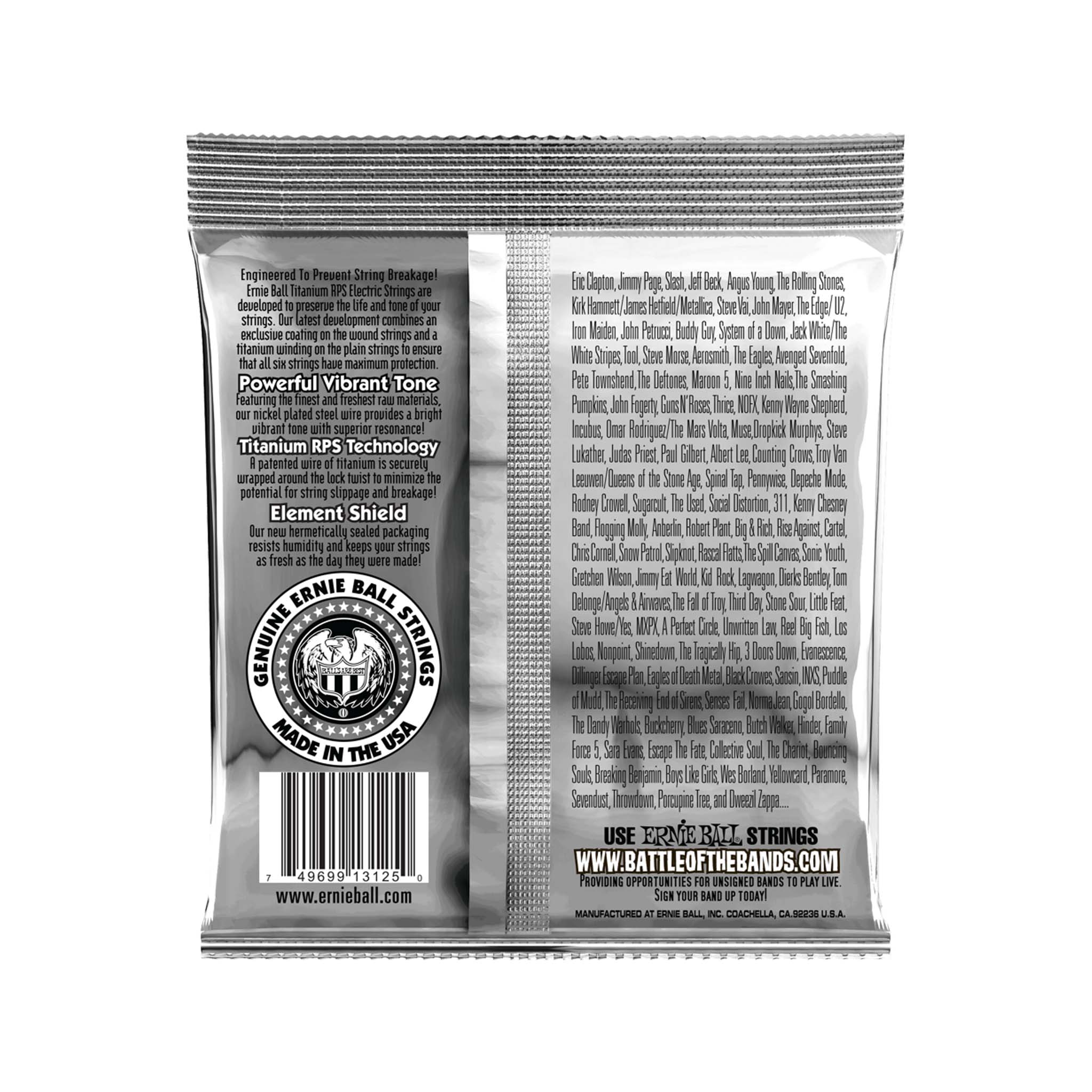 Ernie Ball Extra Slinky Titanium RPS Coated Electric Guitar Strings, 8-38 |  ERNIE BALL |  STRINGS-ELECTRIC GUITAR |  Zoso Music