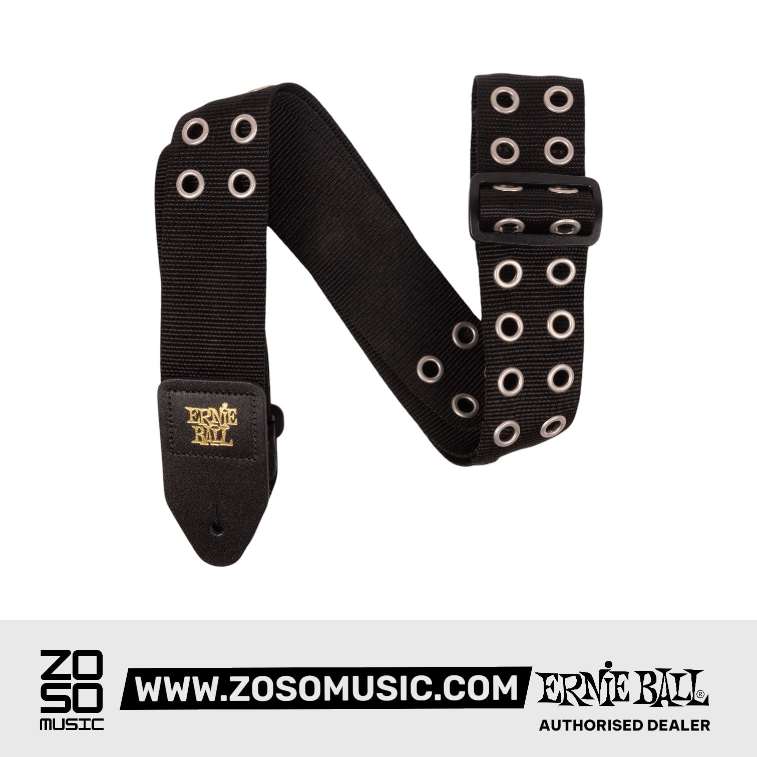 Ernie Ball Premium Guitar Strap, Hole Lotta Metal Silver |  ERNIE BALL |  STRAP |  Zoso Music