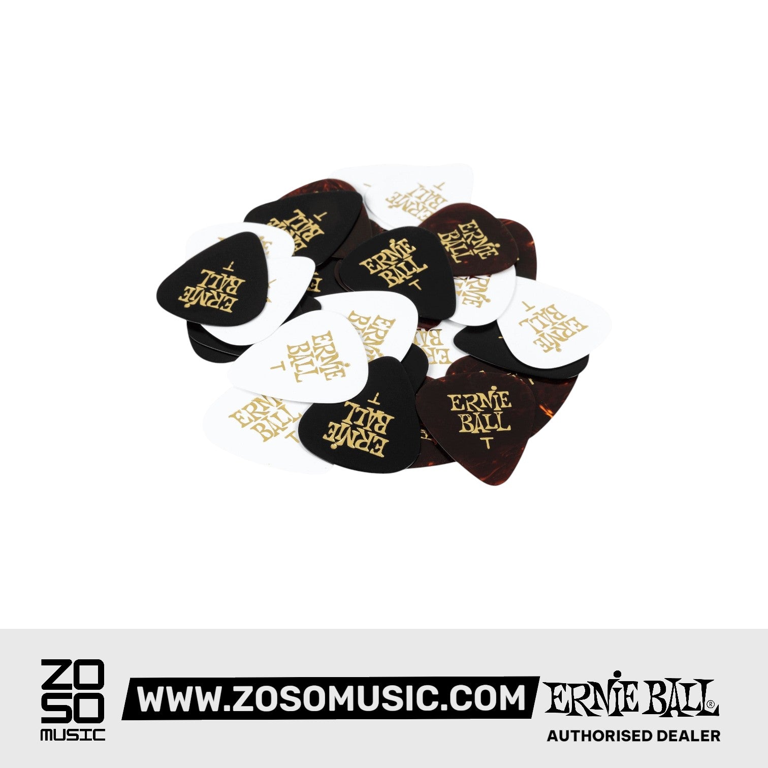 Ernie Ball P09176 Cellulose Guitar Picks, Thin, Pack of 12, Assorted Colors