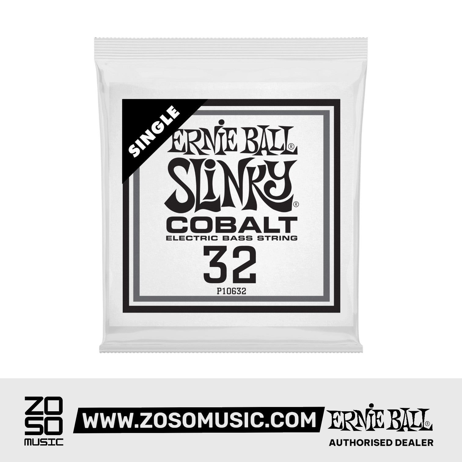 Ernie Ball .032 Cobalt Wound Electric Bass Single String | Zoso Music Sdn Bhd