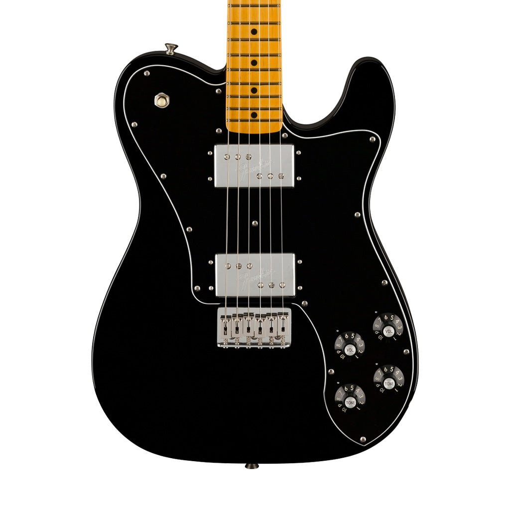 Fender American Vintage II 75 Telecaster Deluxe Electric Guitar, Maple FB, Black
