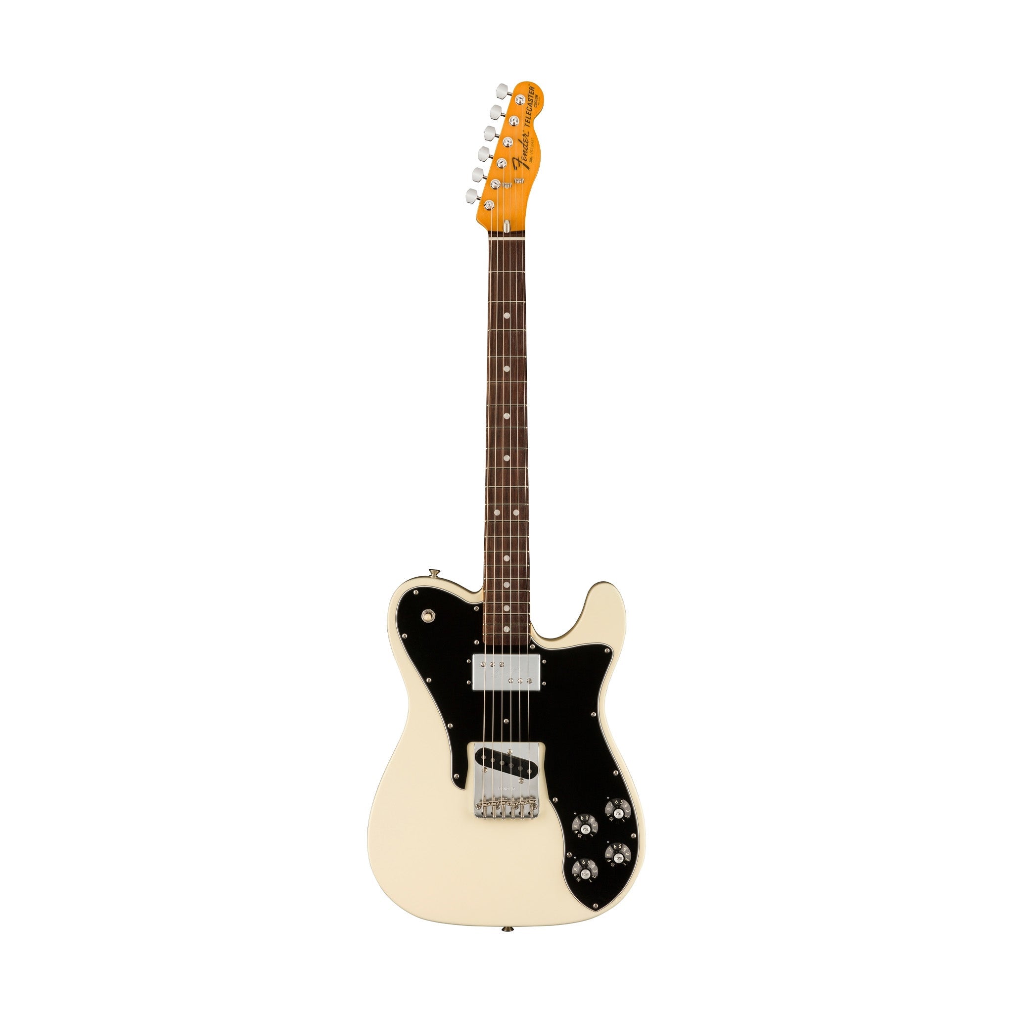 Fender American Vintage II 77 Telecaster Custom Electric Guitar, RW FB, Olympic White