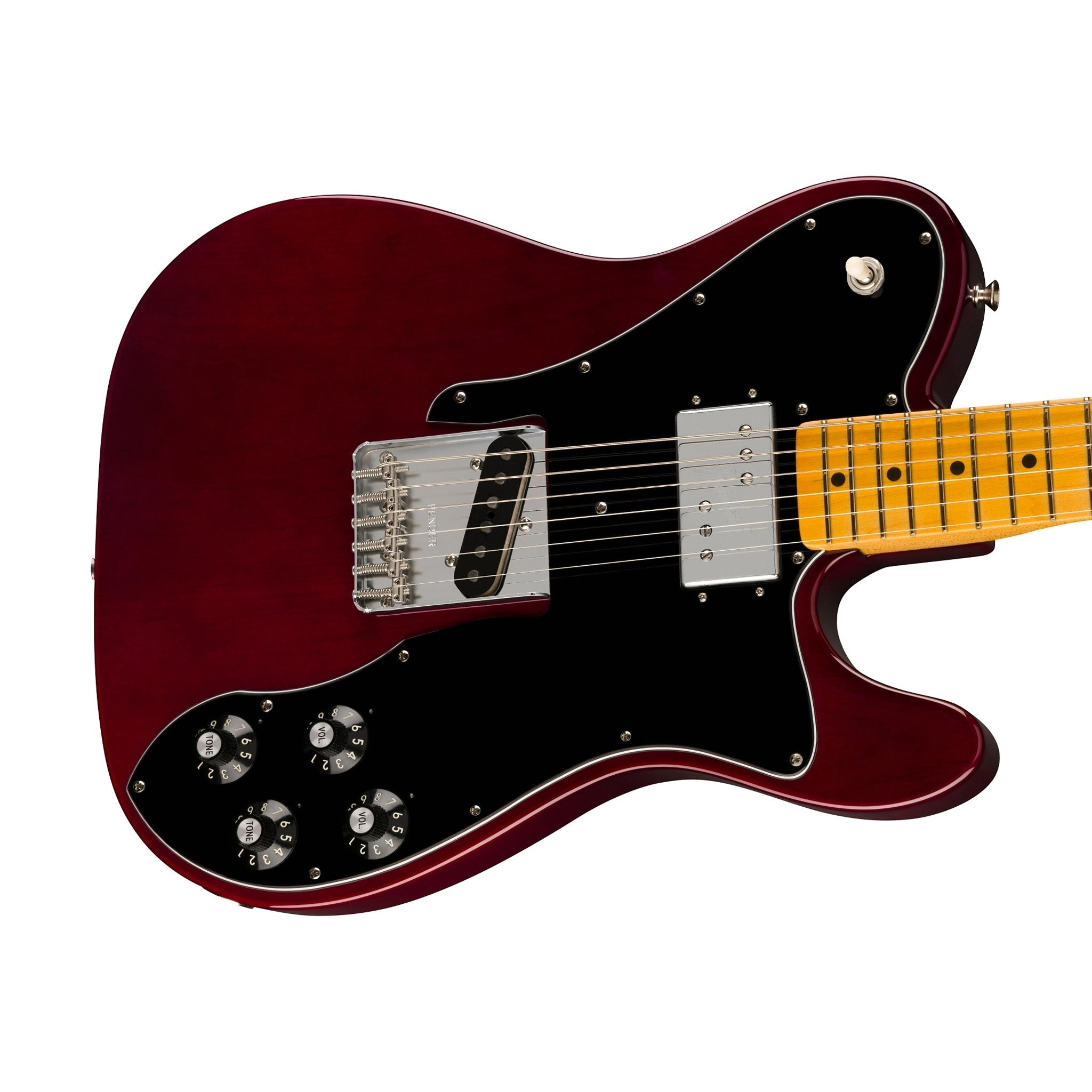 Fender American Vintage II 77 Telecaster Custom Electric Guitar, Maple FB, Wine