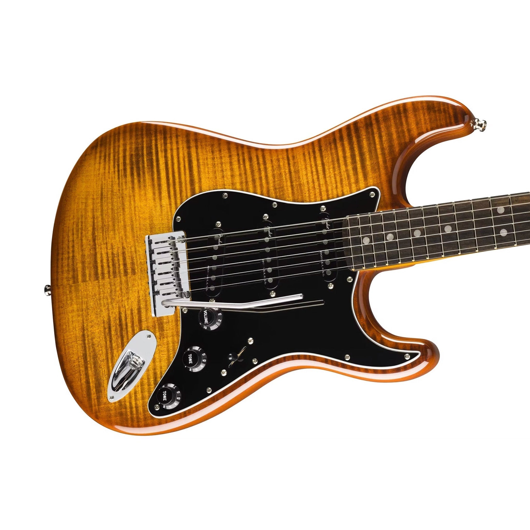 Fender American Ultra Limited Edition Stratocaster Electric Guitar, Ebony FB, Tiger |  FENDER |  ELECTRIC GUITAR |  Zoso Music