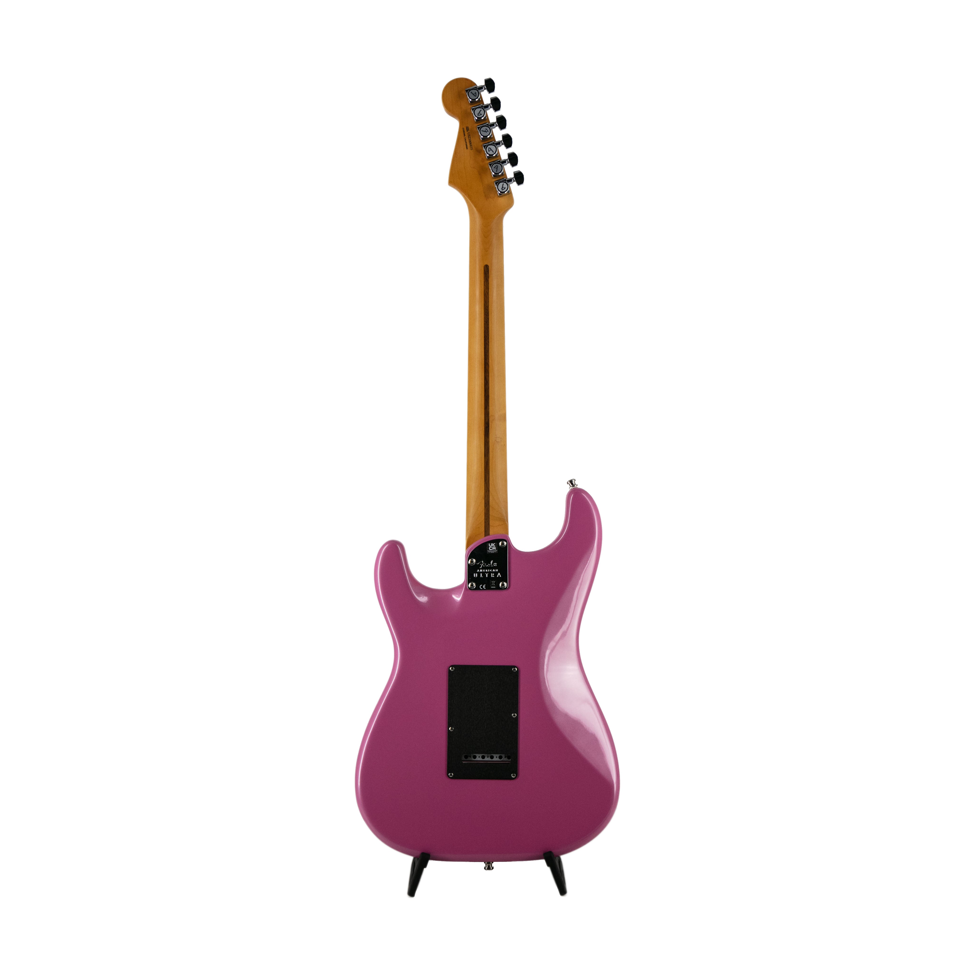 Fender FSR American Ultra Stratocaster Electric Guitar, Ebony FB, Bubble Gum Metallic |  FENDER |  ELECTRIC GUITAR |  Zoso Music