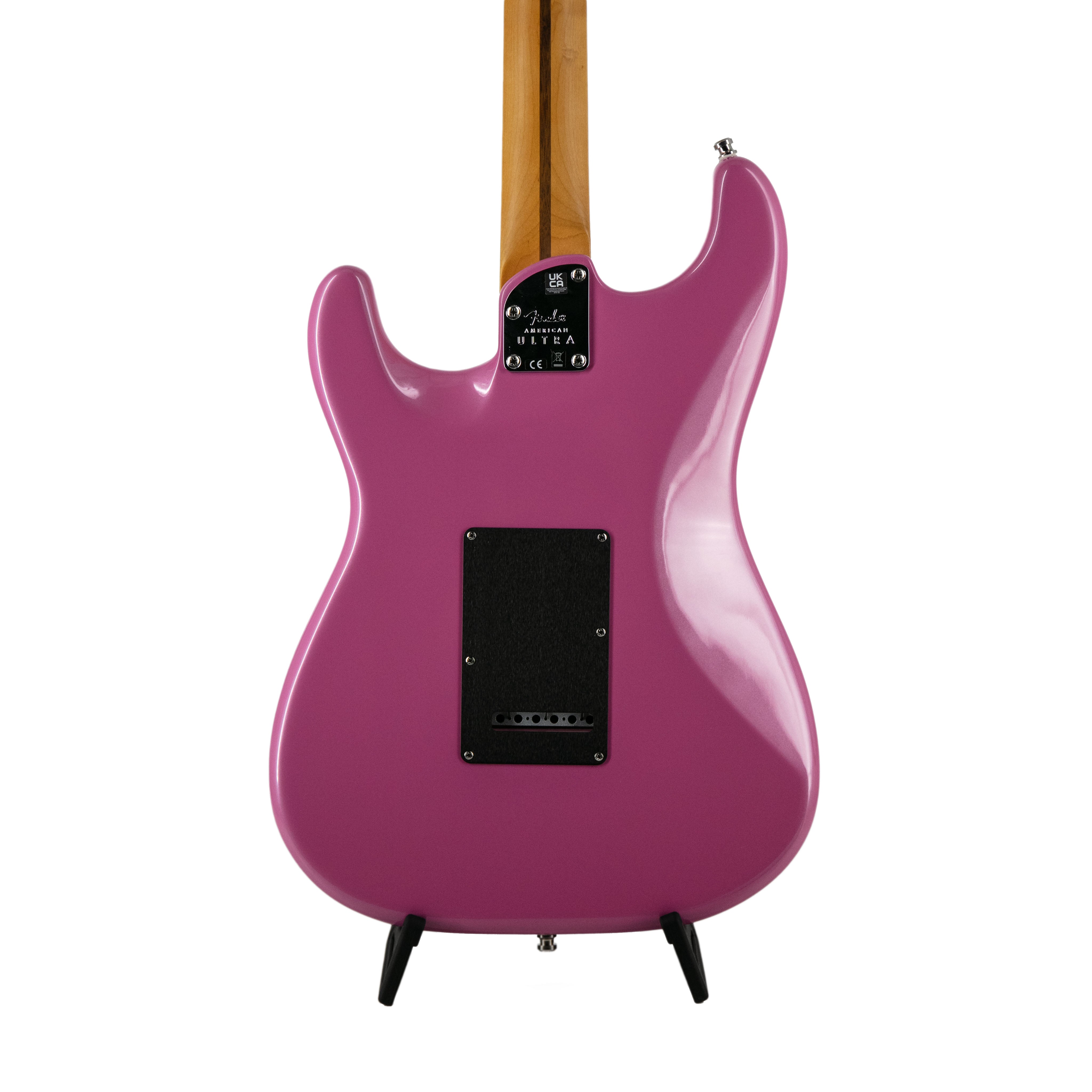 Fender FSR American Ultra Stratocaster Electric Guitar, Ebony FB, Bubble Gum Metallic |  FENDER |  ELECTRIC GUITAR |  Zoso Music