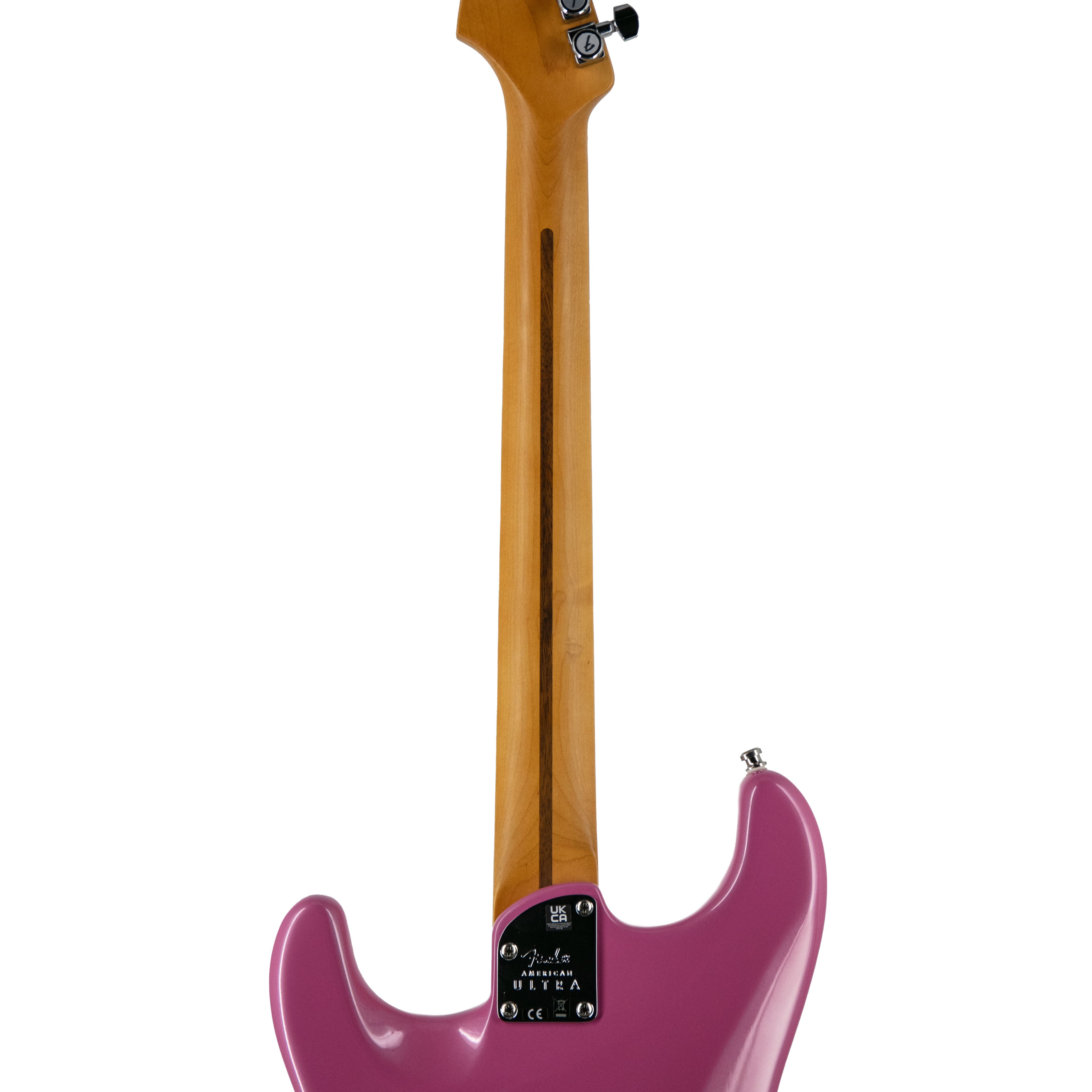 Fender FSR American Ultra Stratocaster Electric Guitar, Ebony FB, Bubble Gum Metallic |  FENDER |  ELECTRIC GUITAR |  Zoso Music
