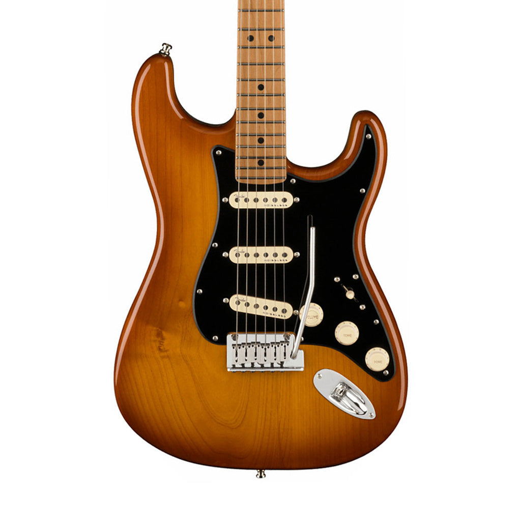 Fender American Ultra Stratocaster Electric Guitar, Roasted Maple FB, Honeyburst | Zoso Music Sdn Bhd