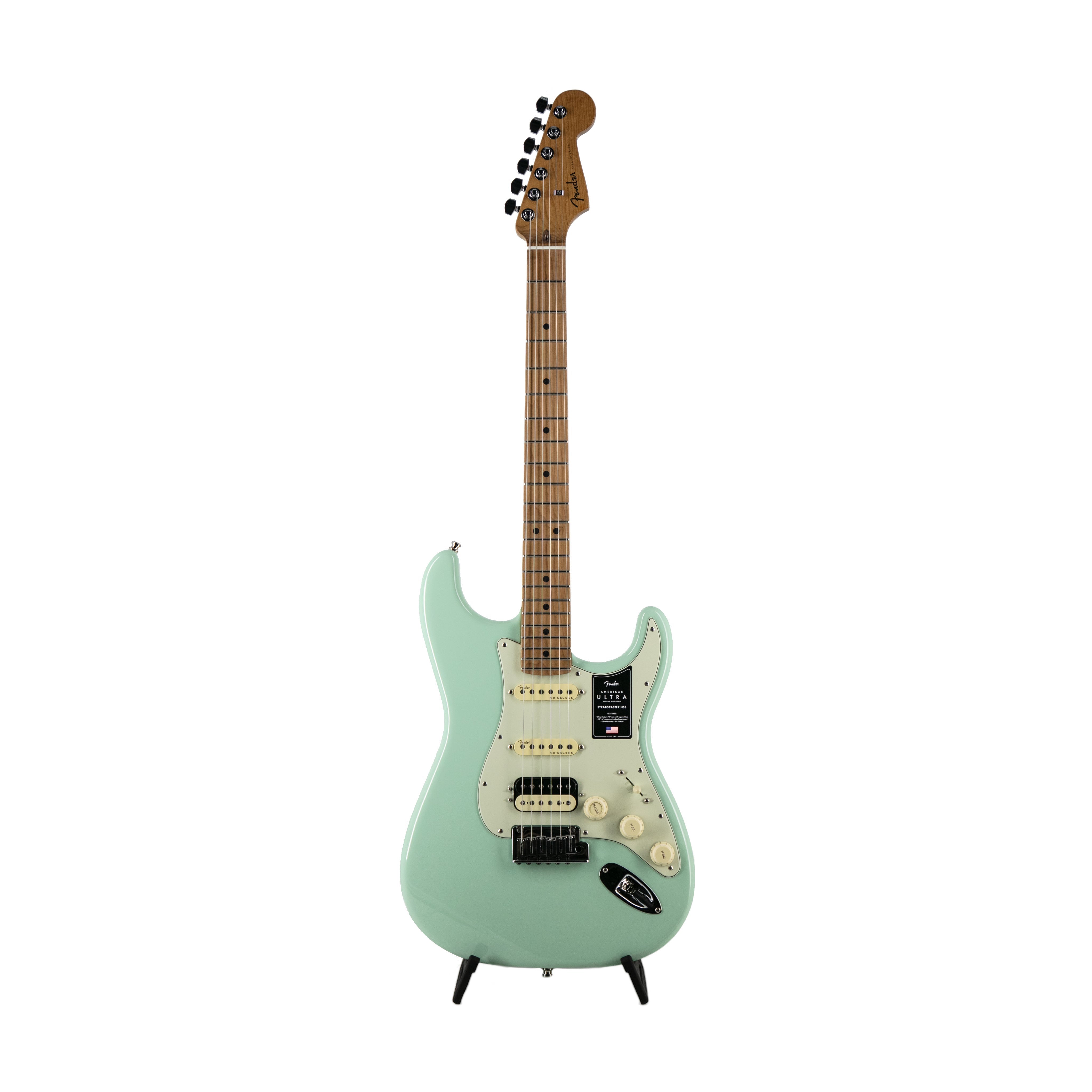 Fender FSR American Ultra Stratocaster Electric Guitar, Maple FB, Surf Green |  FENDER |  ELECTRIC GUITAR |  Zoso Music