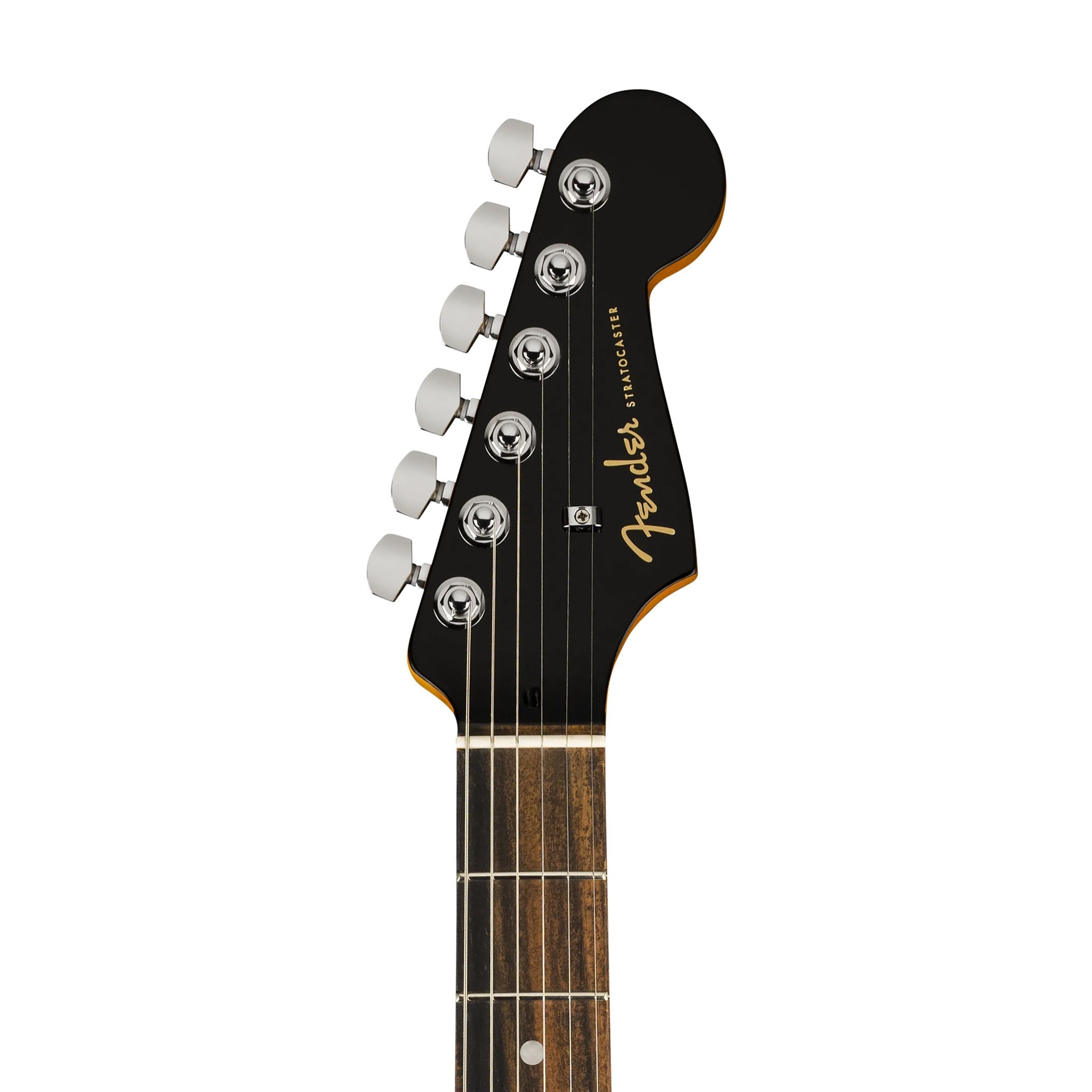 Fender FSR American Ultra HSS Stratocaster Electric Guitar, Ebony FB, Tiger