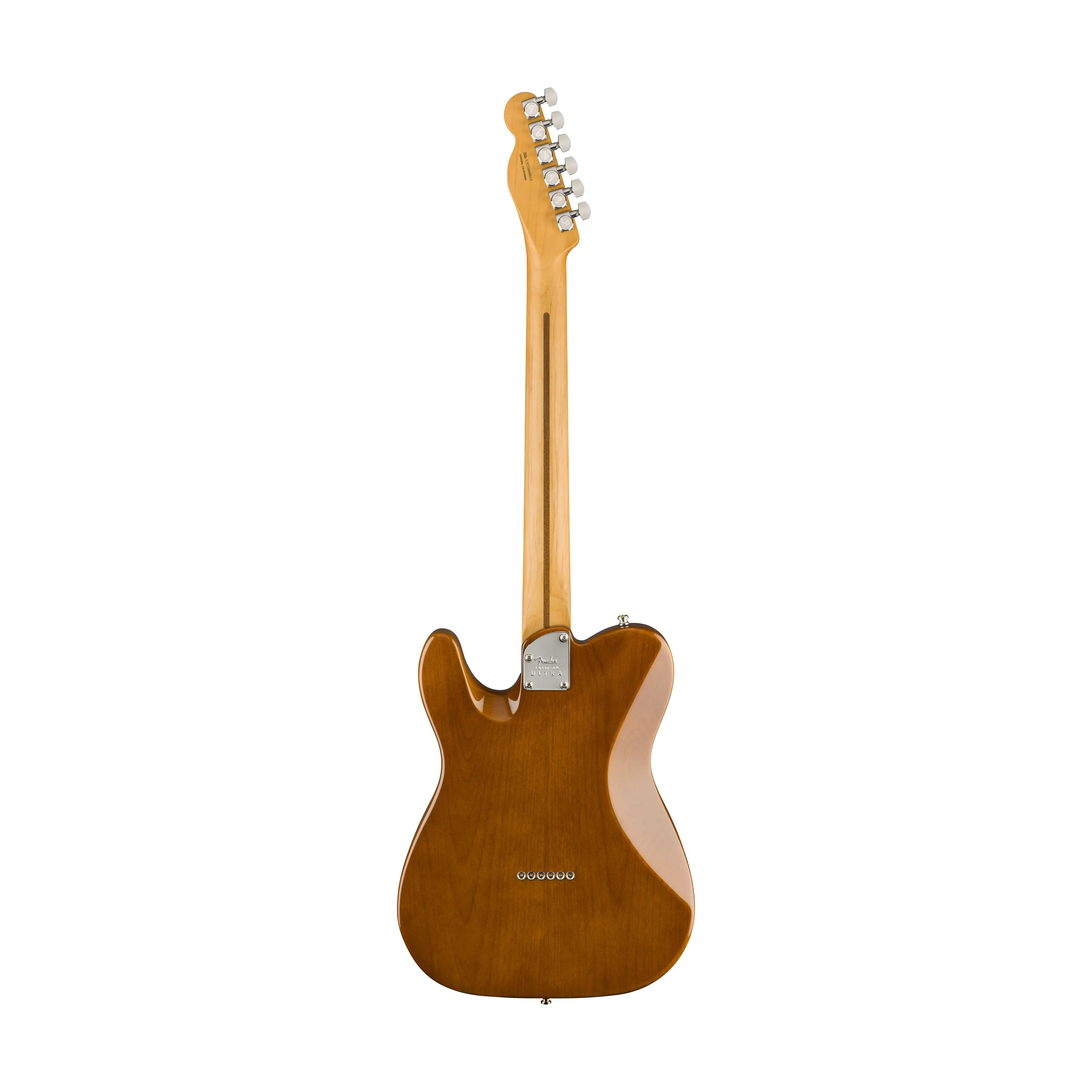 Fender American Ultra Limited Edition Telecaster Electric Guitar, Ebony FB, Tiger