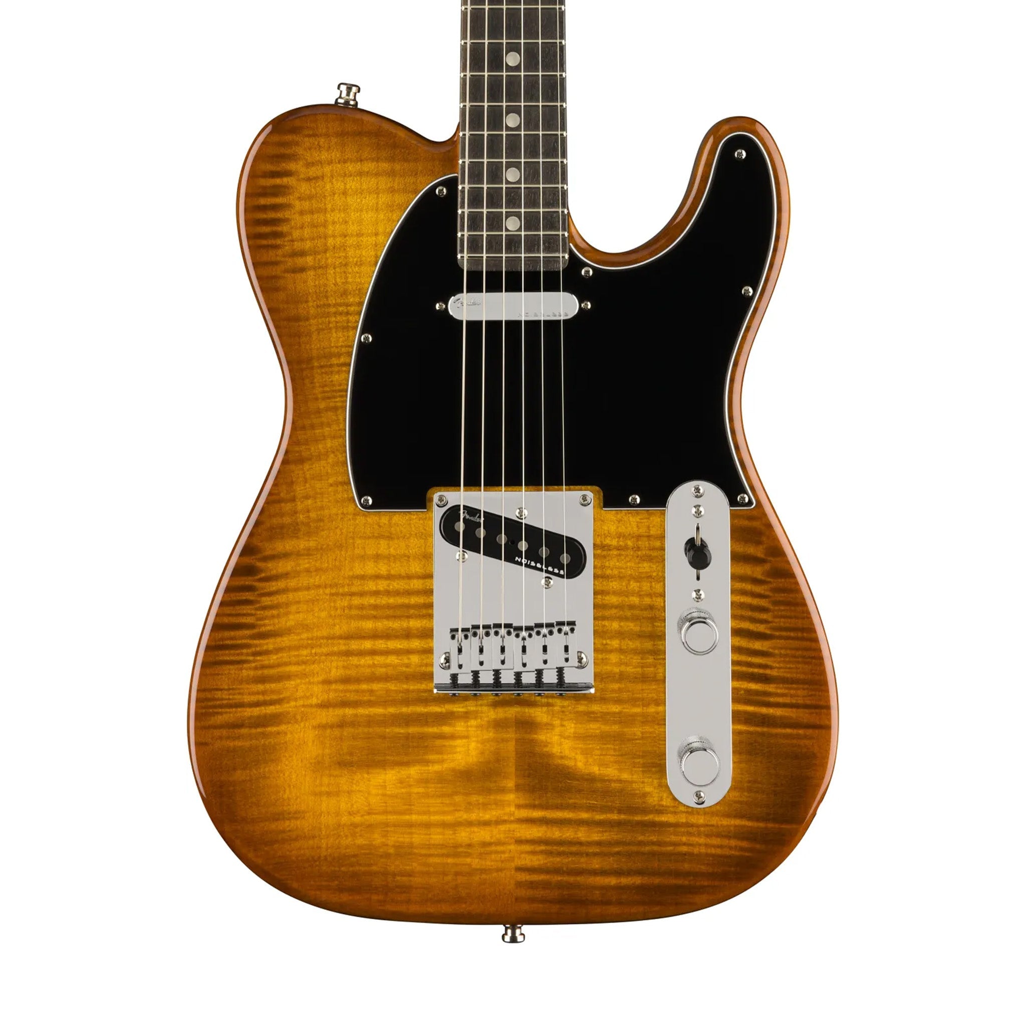 Fender American Ultra Limited Edition Telecaster Electric Guitar, Ebony FB, Tiger | Zoso Music Sdn Bhd