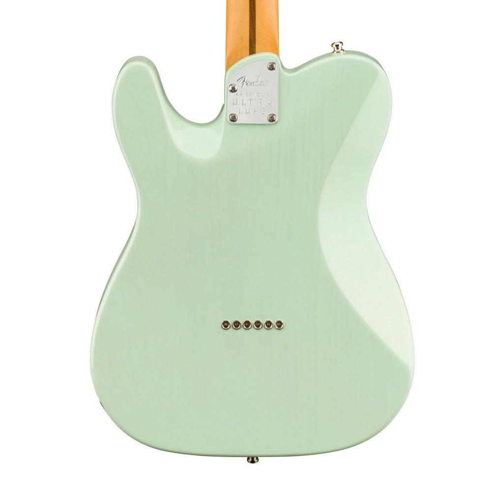 Fender American Ultra Luxe Telecaster Electric Guitar, RW FB, Transparent Surf Green |  FENDER |  ELECTRIC GUITAR |  Zoso Music