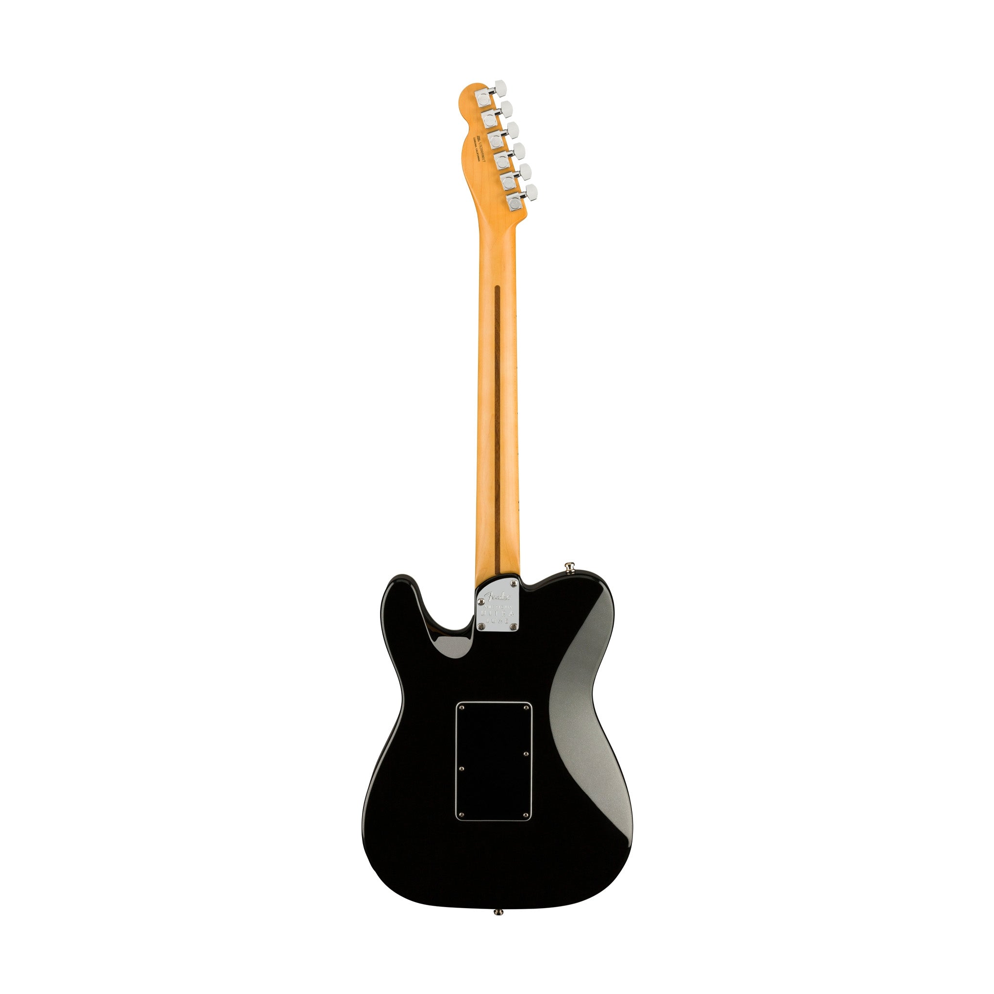 Fender American Ultra Luxe Telecaster Floyd Rose HH Electric Guitar, Maple FB, Mystic Black