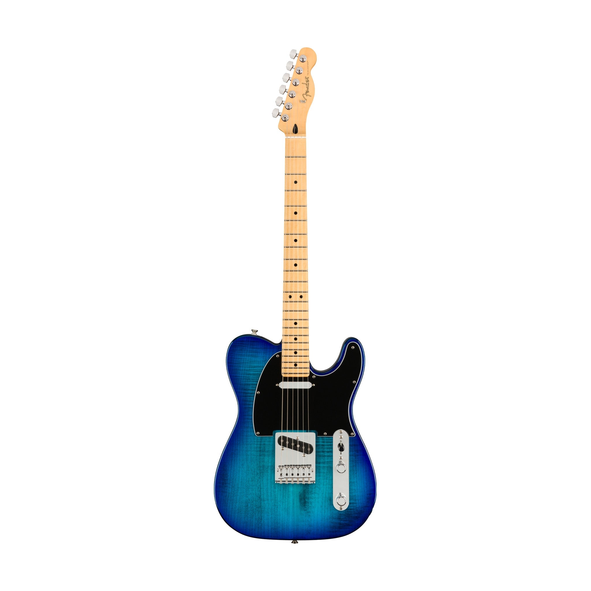 Fender Limited Edition Player Plus Top Telecaster Electric Guitar, Maple FB, Blue Burst
