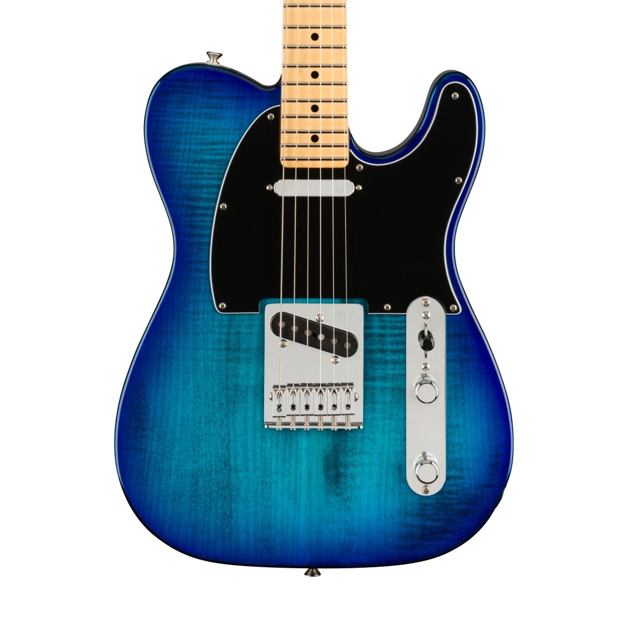 Fender Limited Edition Player Plus Top Telecaster Electric Guitar, Maple FB, Blue Burst