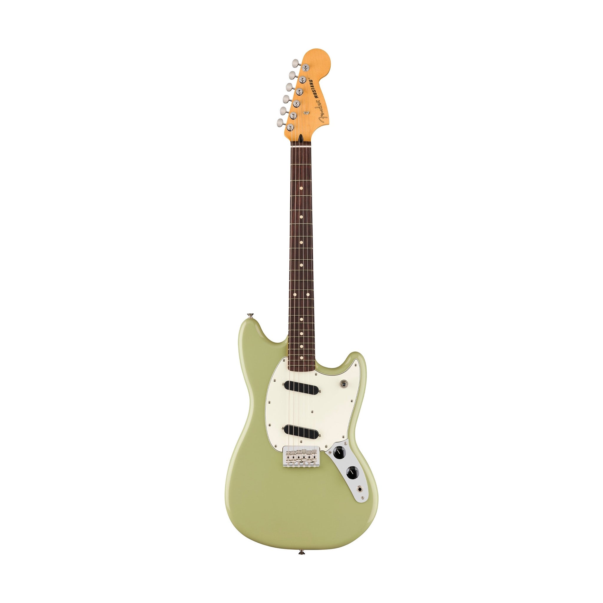 Fender Player II Mustang Electric Guitar, RW FB, Birch Green