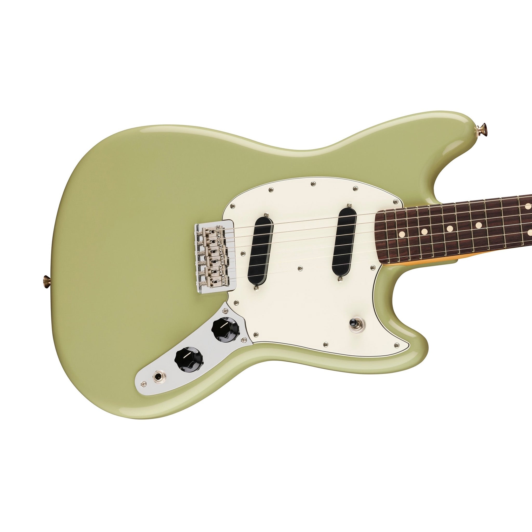 Fender Player II Mustang Electric Guitar, RW FB, Birch Green