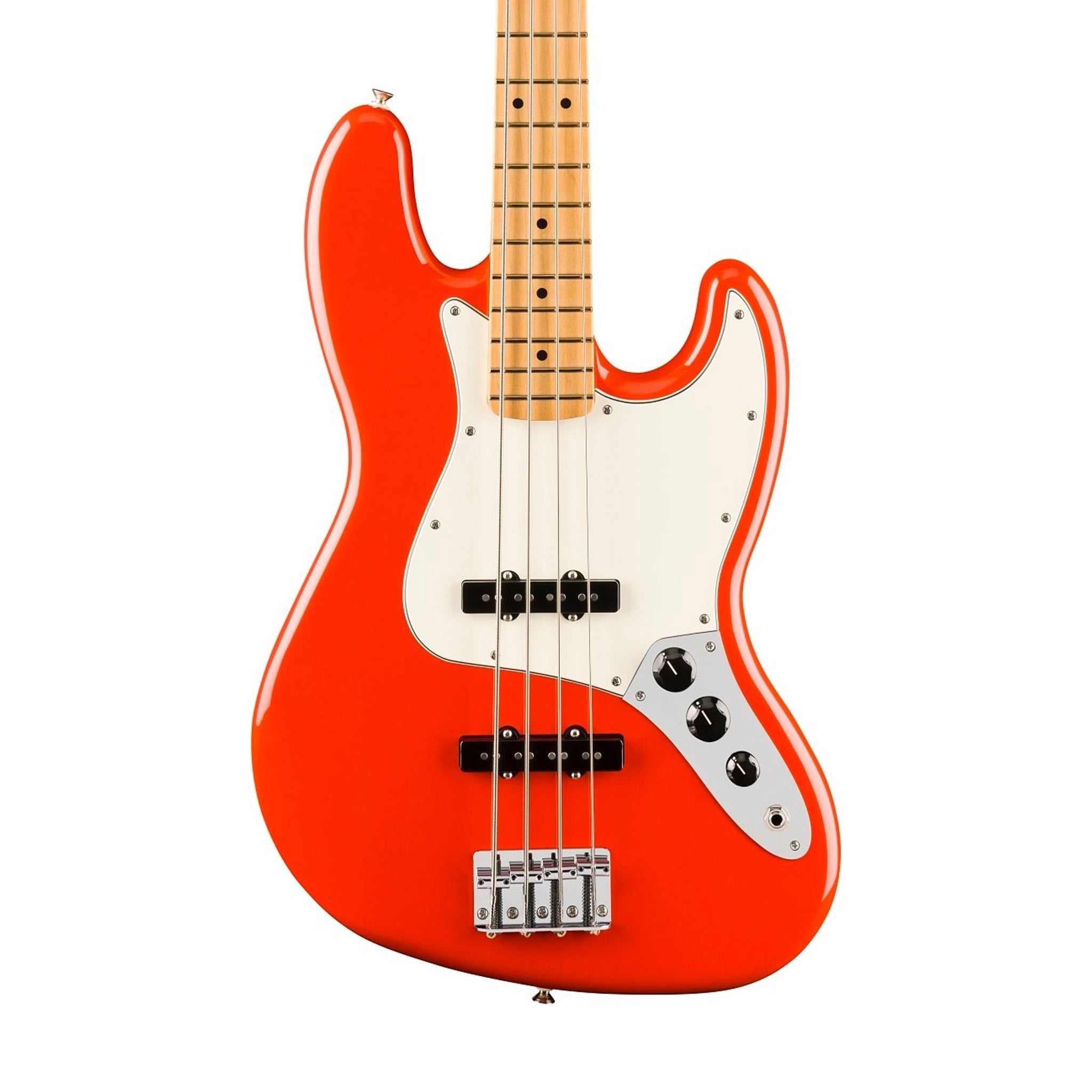 Fender Player II Jazz Bass Guitar, Maple FB, Coral Red | Zoso Music Sdn Bhd