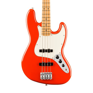 Fender Player II Jazz Bass Guitar, Maple FB, Coral Red | Zoso Music Sdn Bhd
