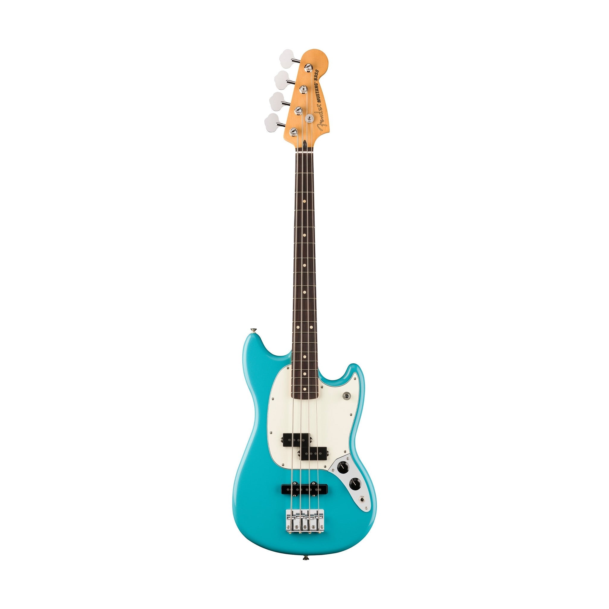 Fender Player II Mustang Bass PJ Guitar, RW FB, Aquatone Blue |  FENDER |  BASS GUITAR |  Zoso Music