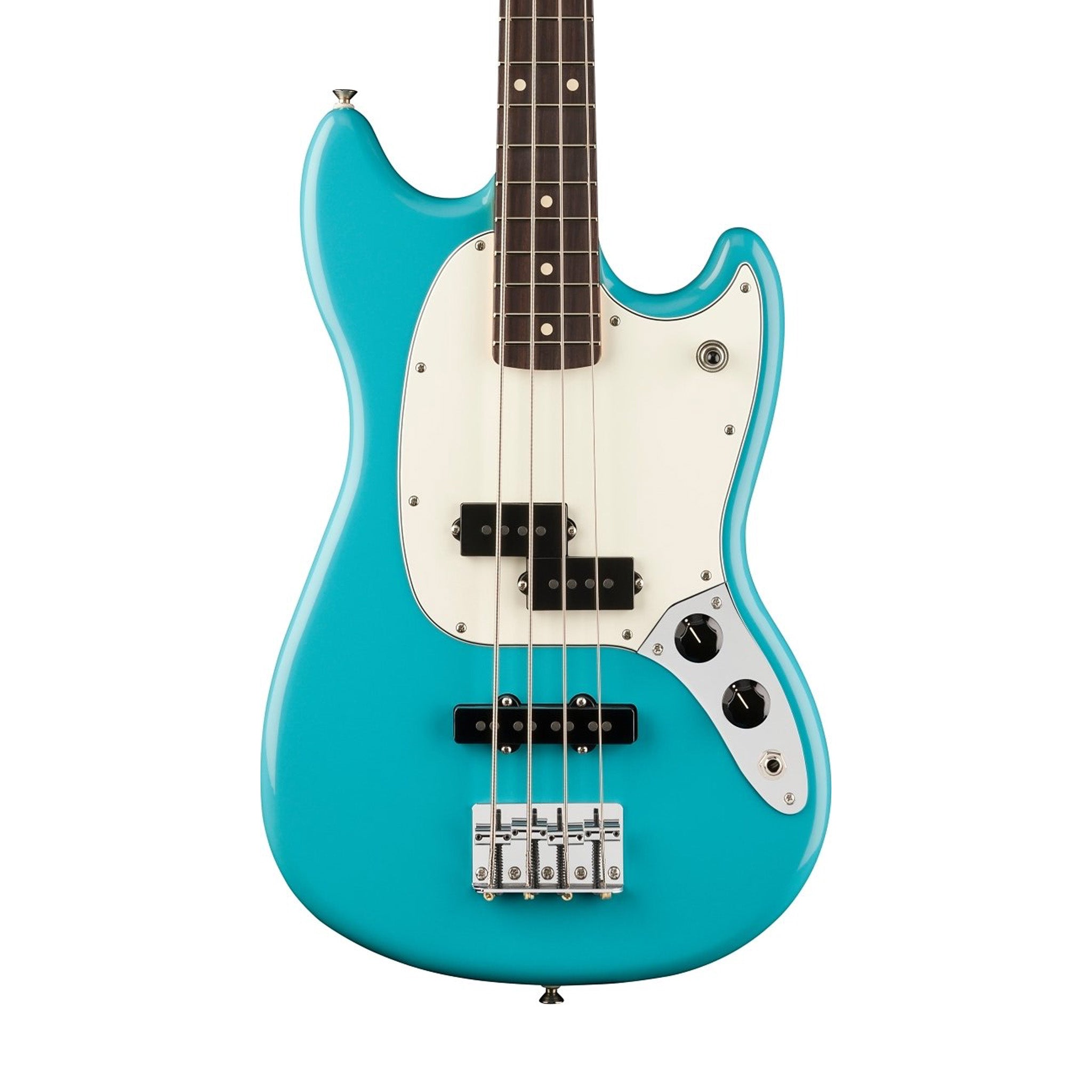 Fender Player II Mustang Bass PJ Guitar, RW FB, Aquatone Blue | Zoso Music Sdn Bhd
