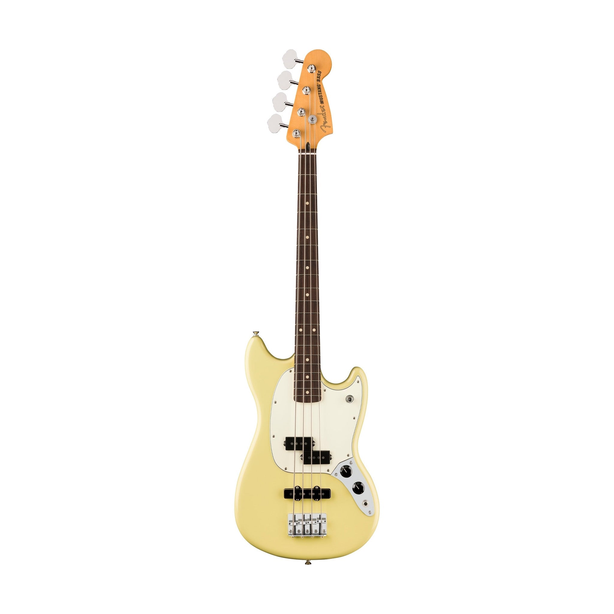 Fender Player II Mustang Bass PJ Guitar, RW FB, Hialeah Yellow |  FENDER |  BASS GUITAR |  Zoso Music