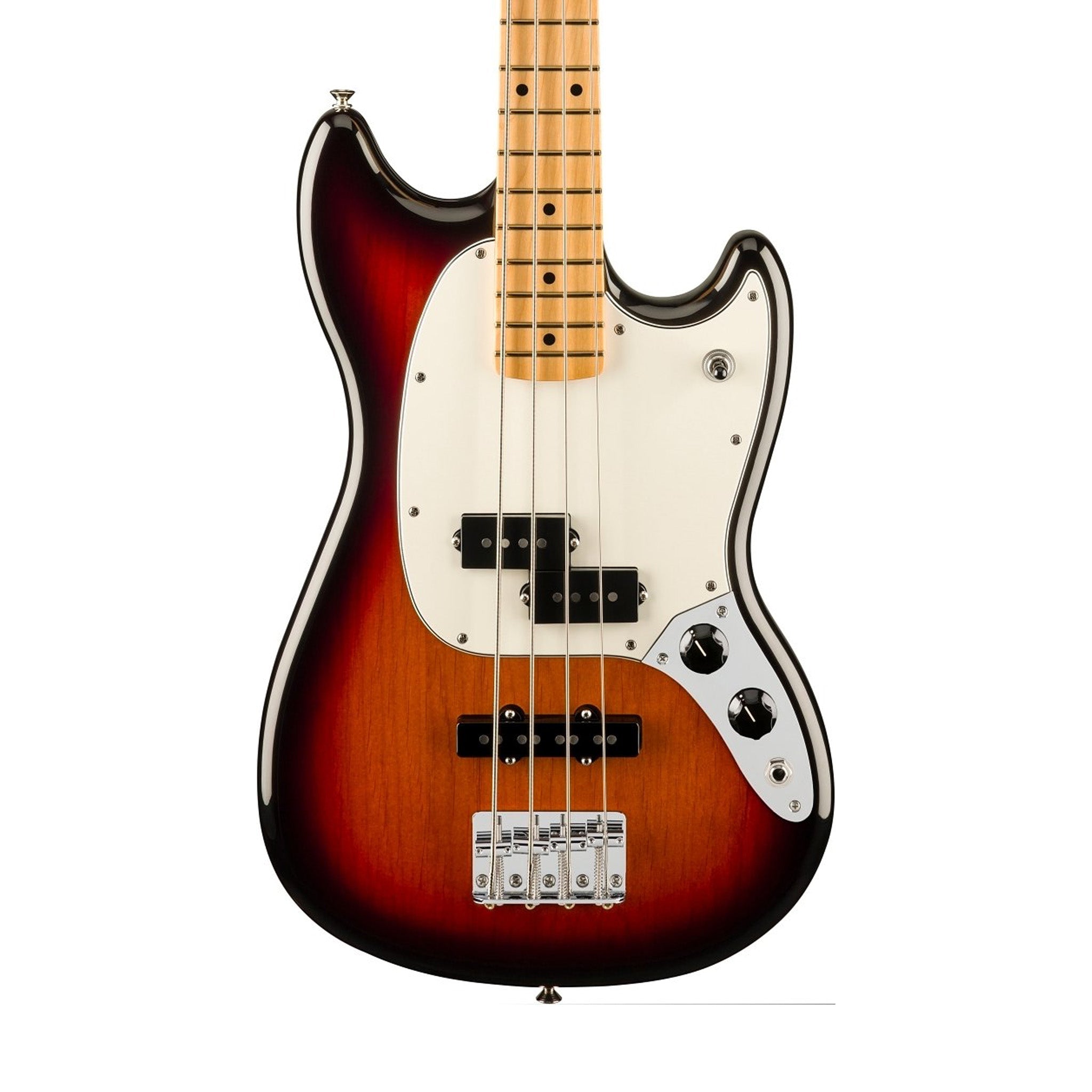 Fender Player II Mustang Bass PJ Guitar, Maple FB, 3-Tone Sunburst | Zoso Music Sdn Bhd