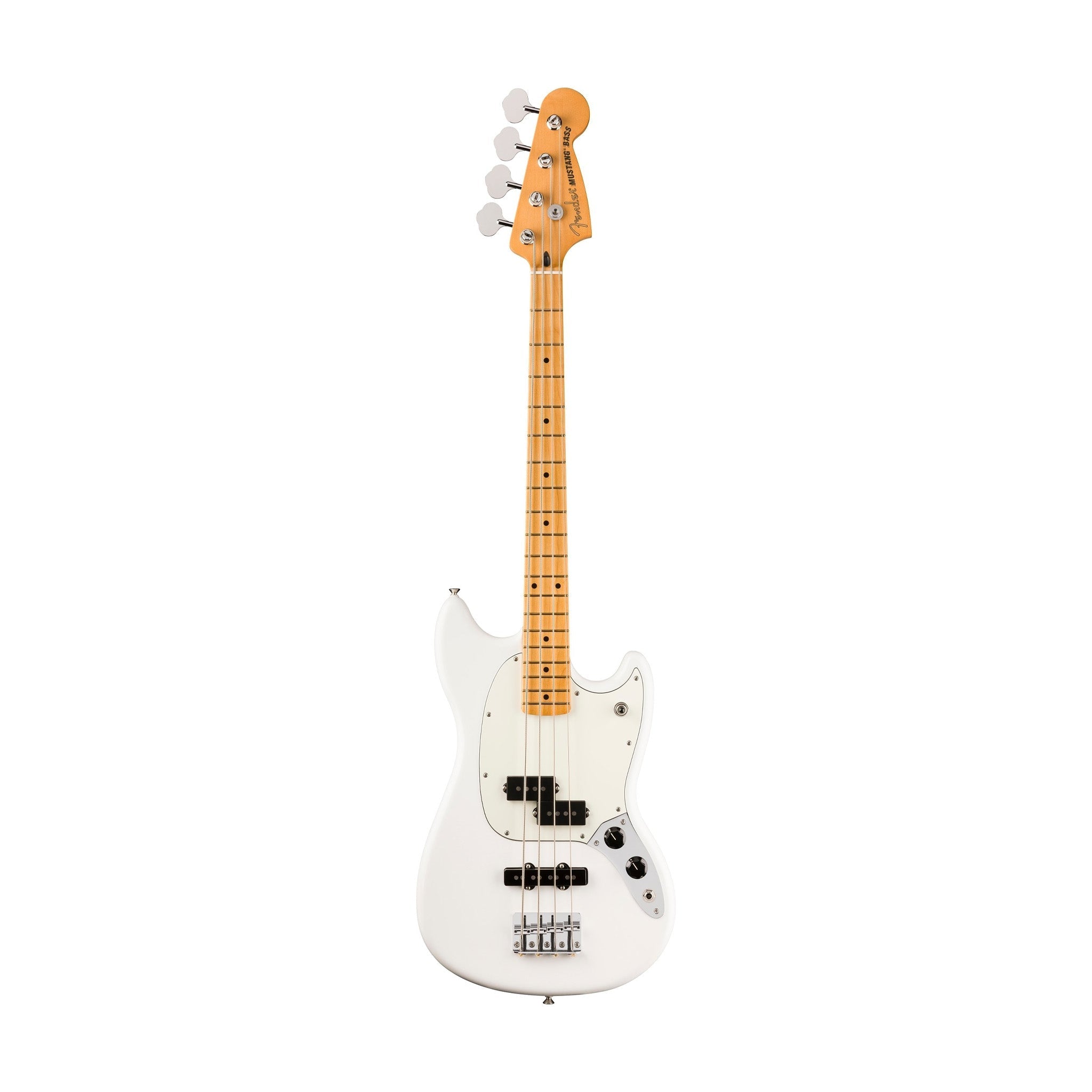 Fender Player II Mustang Bass PJ Guitar, Maple FB, Polar White |  FENDER |  BASS GUITAR |  Zoso Music