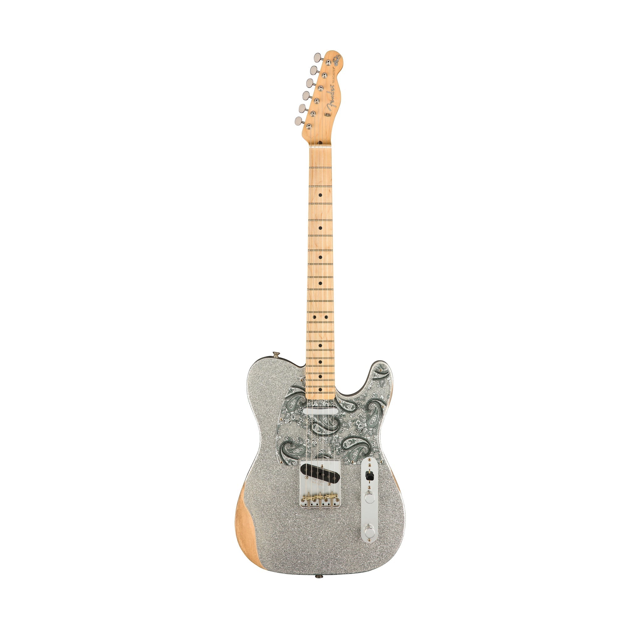 Fender Brad Paisley Road Worn Telecaster Electric Guitar, Maple FB, Silver Sparkle |  FENDER |  ELECTRIC GUITAR |  Zoso Music