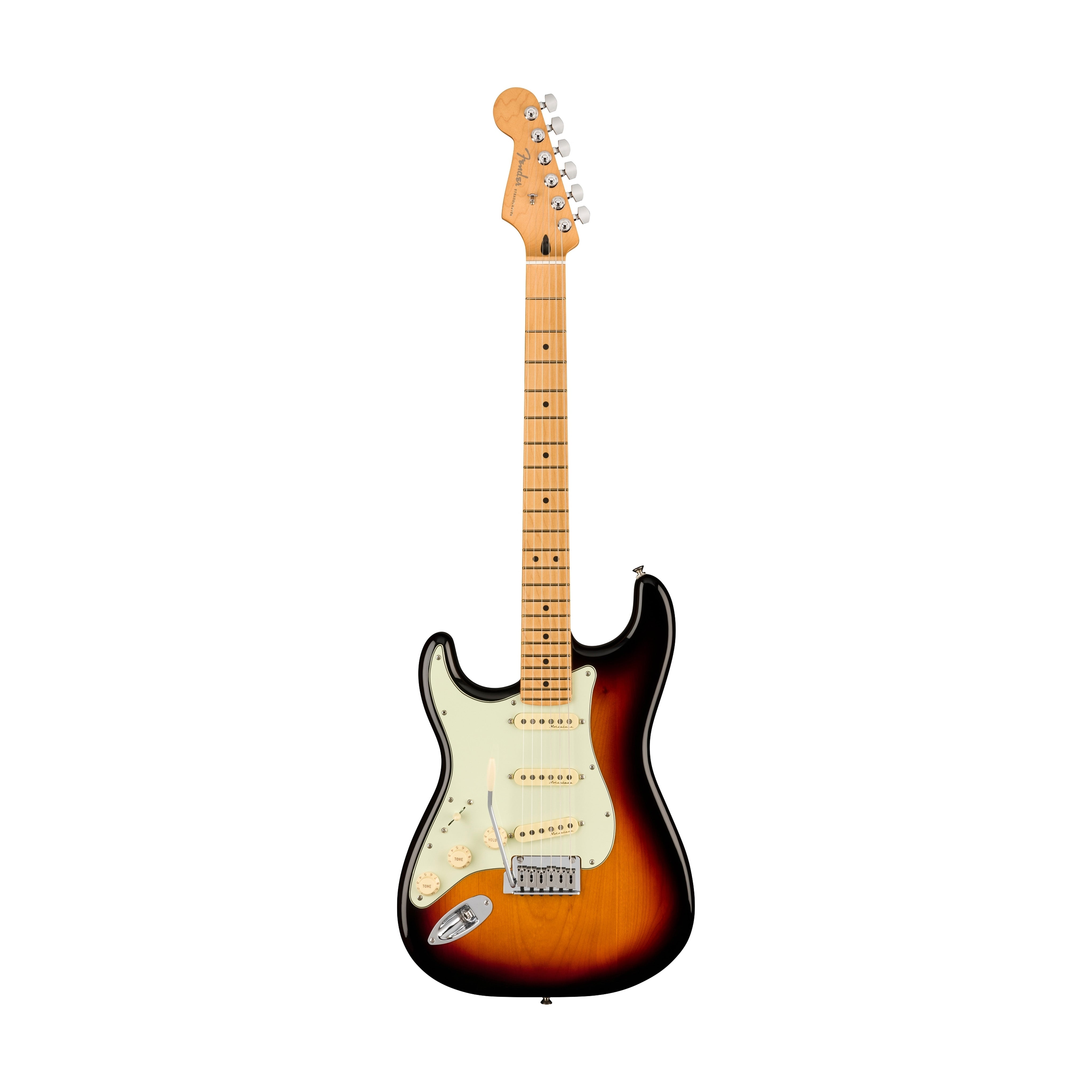 Fender Player Plus Stratocaster Left-Handed Electric Guitar, Maple FB, 3-Color Sunburst |  FENDER |  ELECTRIC GUITAR |  Zoso Music