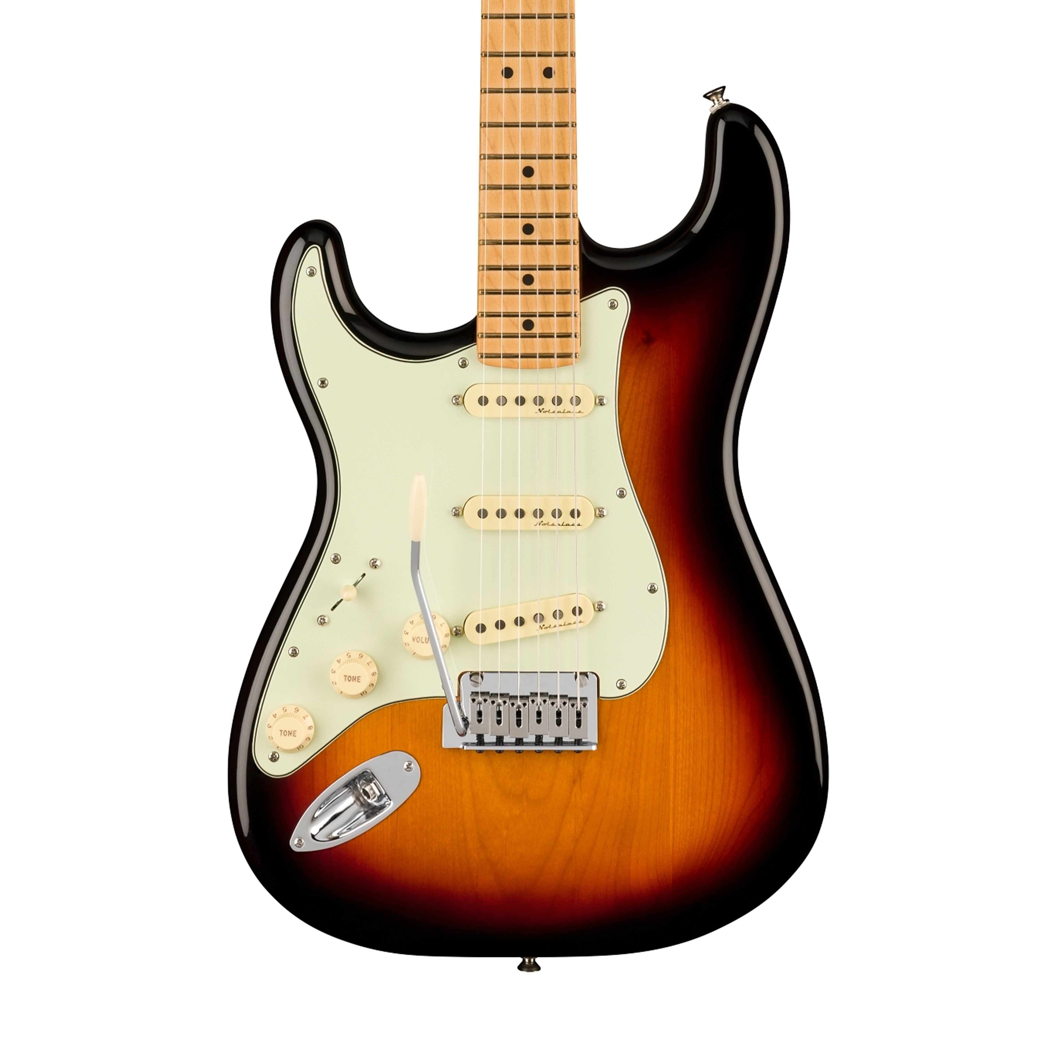 Fender Player Plus Stratocaster Left-Handed Electric Guitar, Maple FB, 3-Color Sunburst | Zoso Music Sdn Bhd