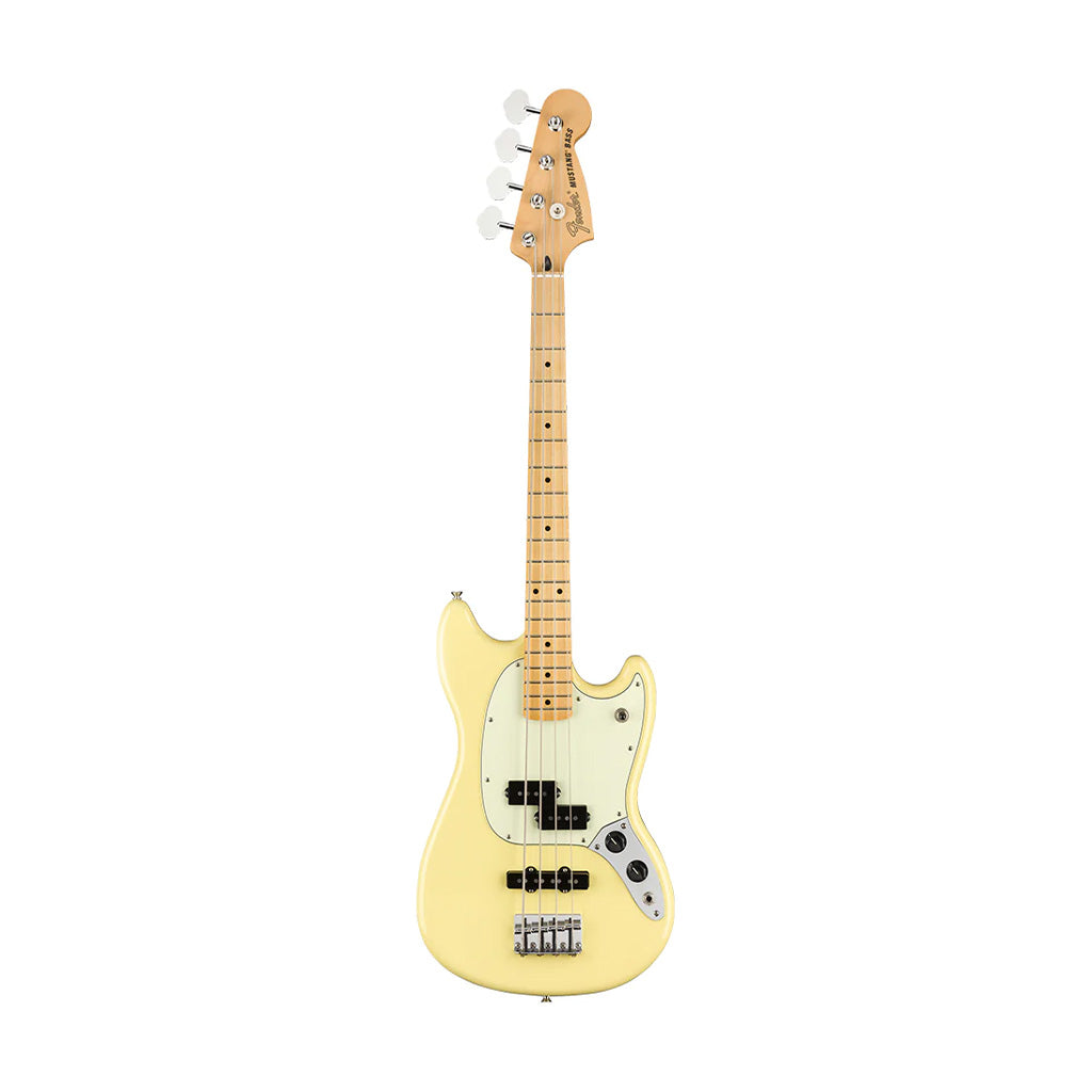 Fender Limited Edition Player Mustang Bass PJ Guitar, Maple FB, Canary Yellow