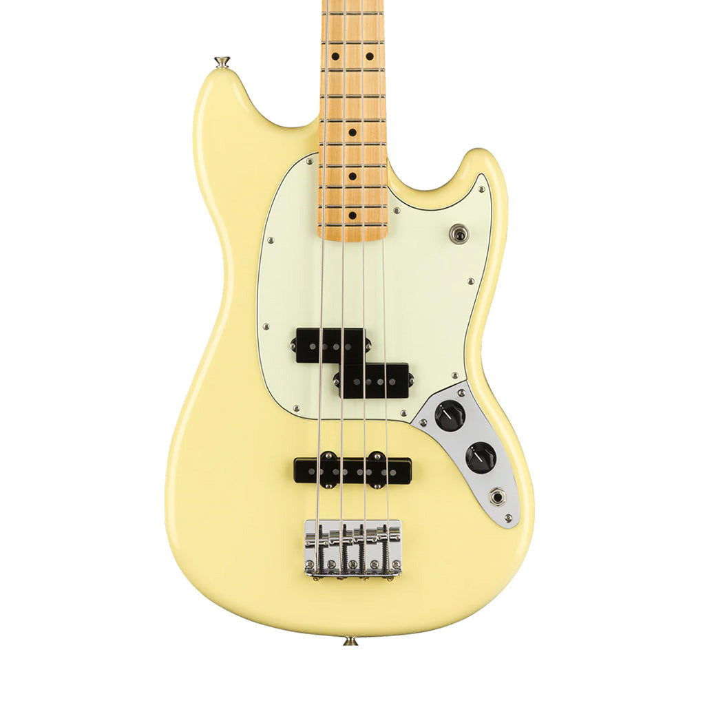 Fender Limited Edition Player Mustang Bass PJ Guitar, Maple FB, Canary Yellow
